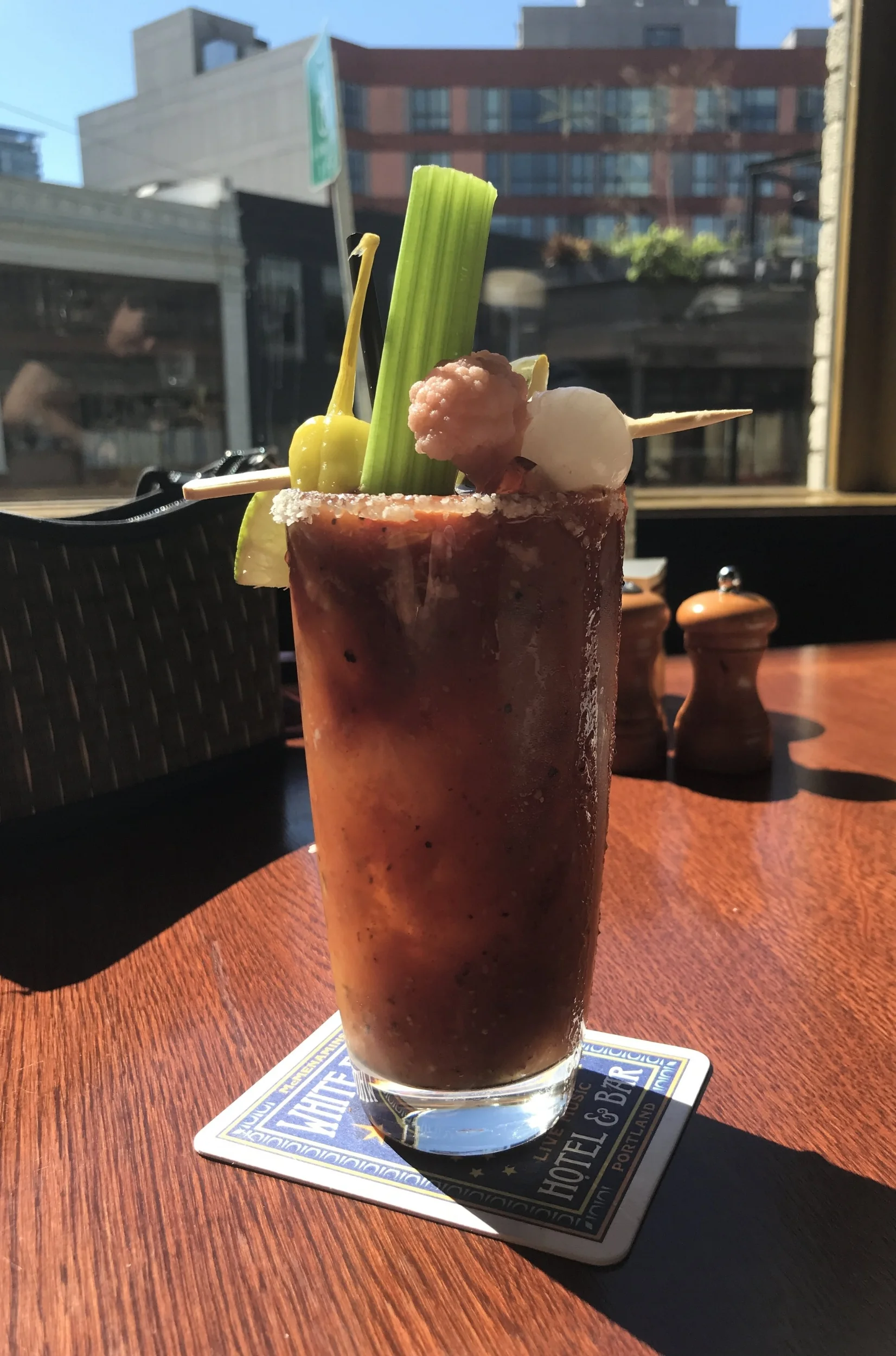 BLOODY MARY! McMenamins Six Arms, Seattle, Washington. Shot with iPhone 7 on August 4th, 2018.
