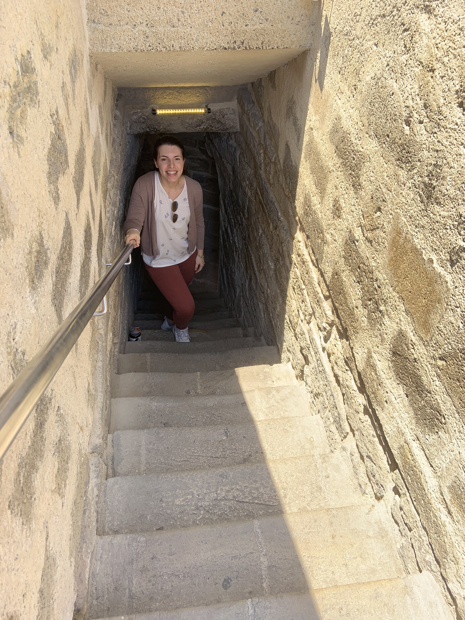 Climbing up to the top of the Tower.