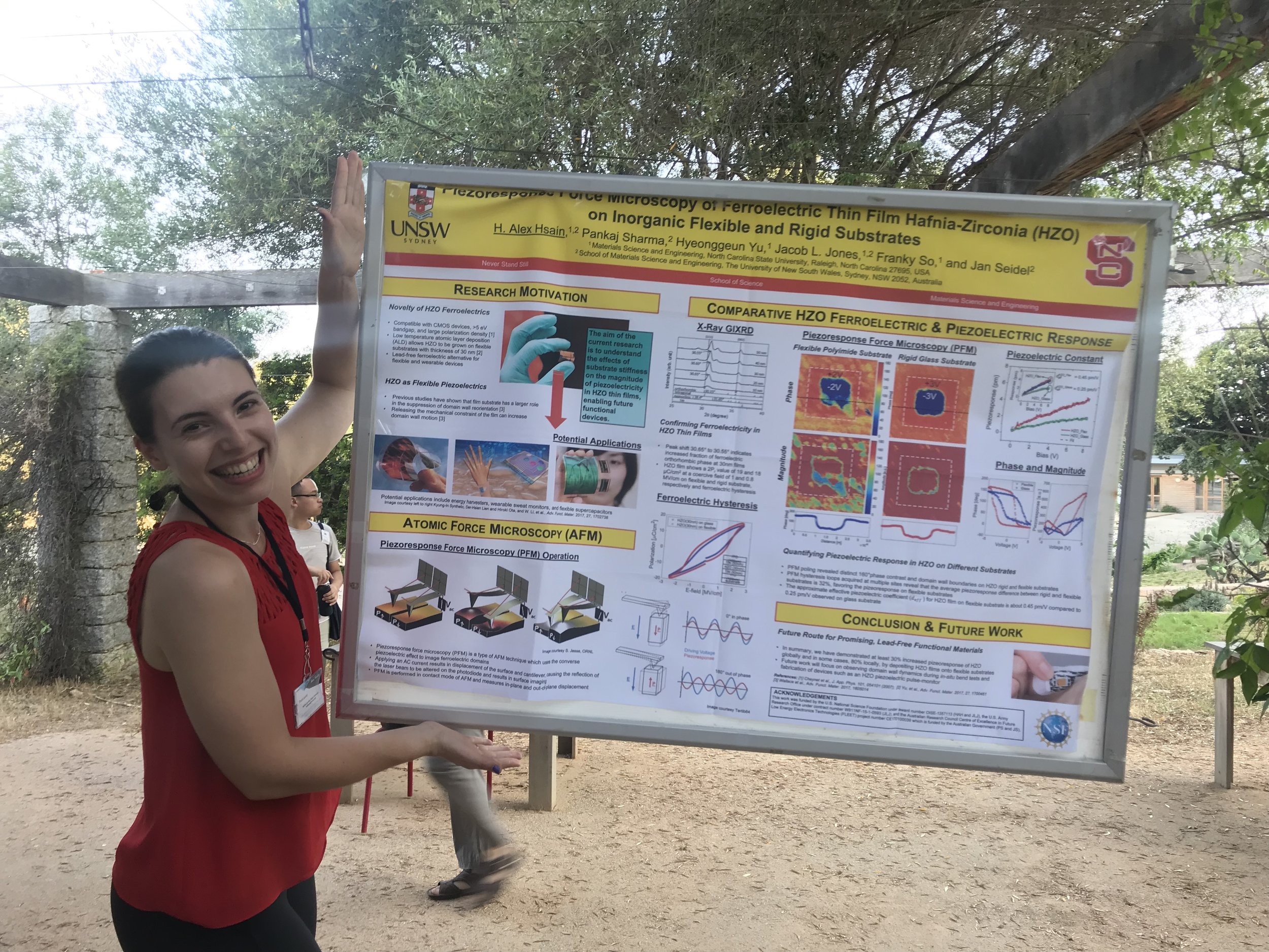 Presenting my poster (albeit crooked) at the outdoor poster session. Lovely conversations and a parched mouth by the end guaranteed.