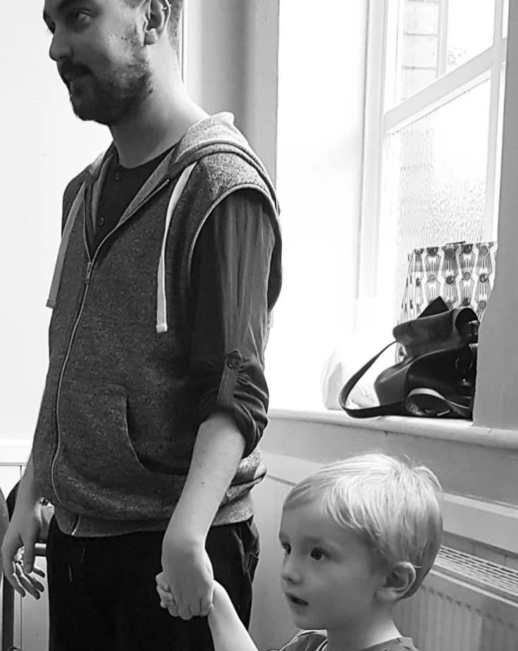 Matt with Anna’s son during a rehearsal