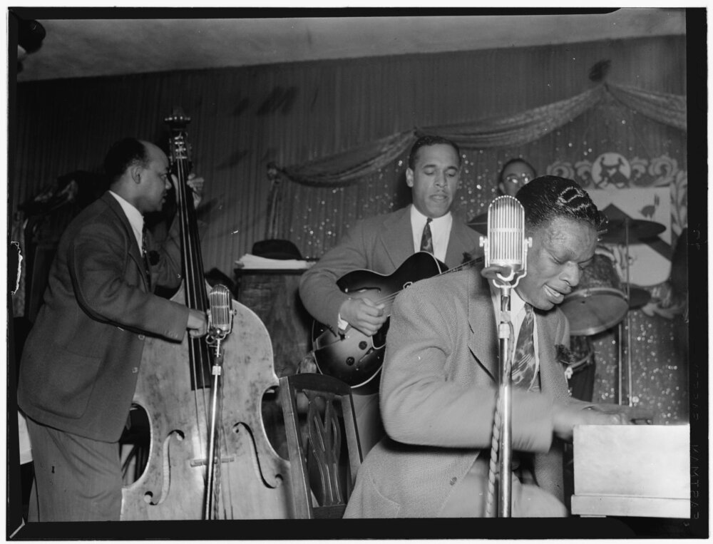 1946 - Nat King Cole, Wesley Prince, &amp; Oscar Moore at Zanzibar, NYC