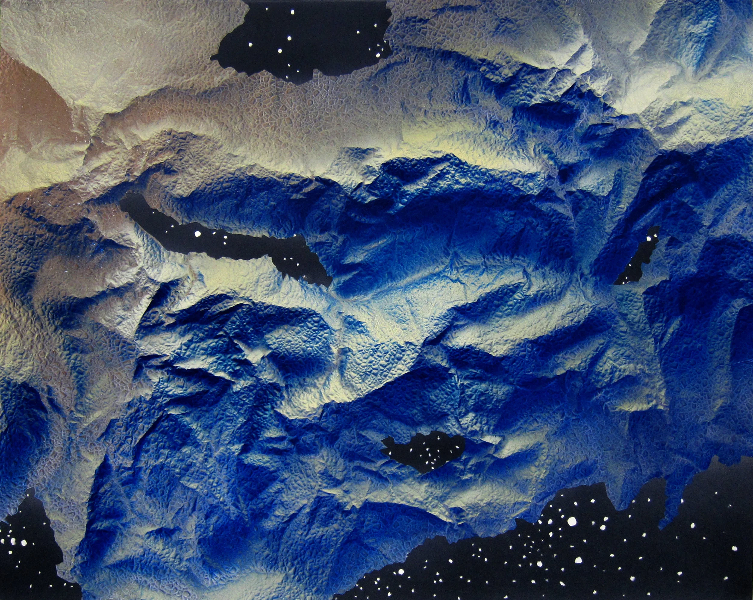 Untitled 2016, Acrylic and Collage on Paper, 20” x 16”