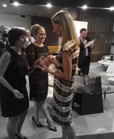 Tricia Huntley receiving Designers' Choice award