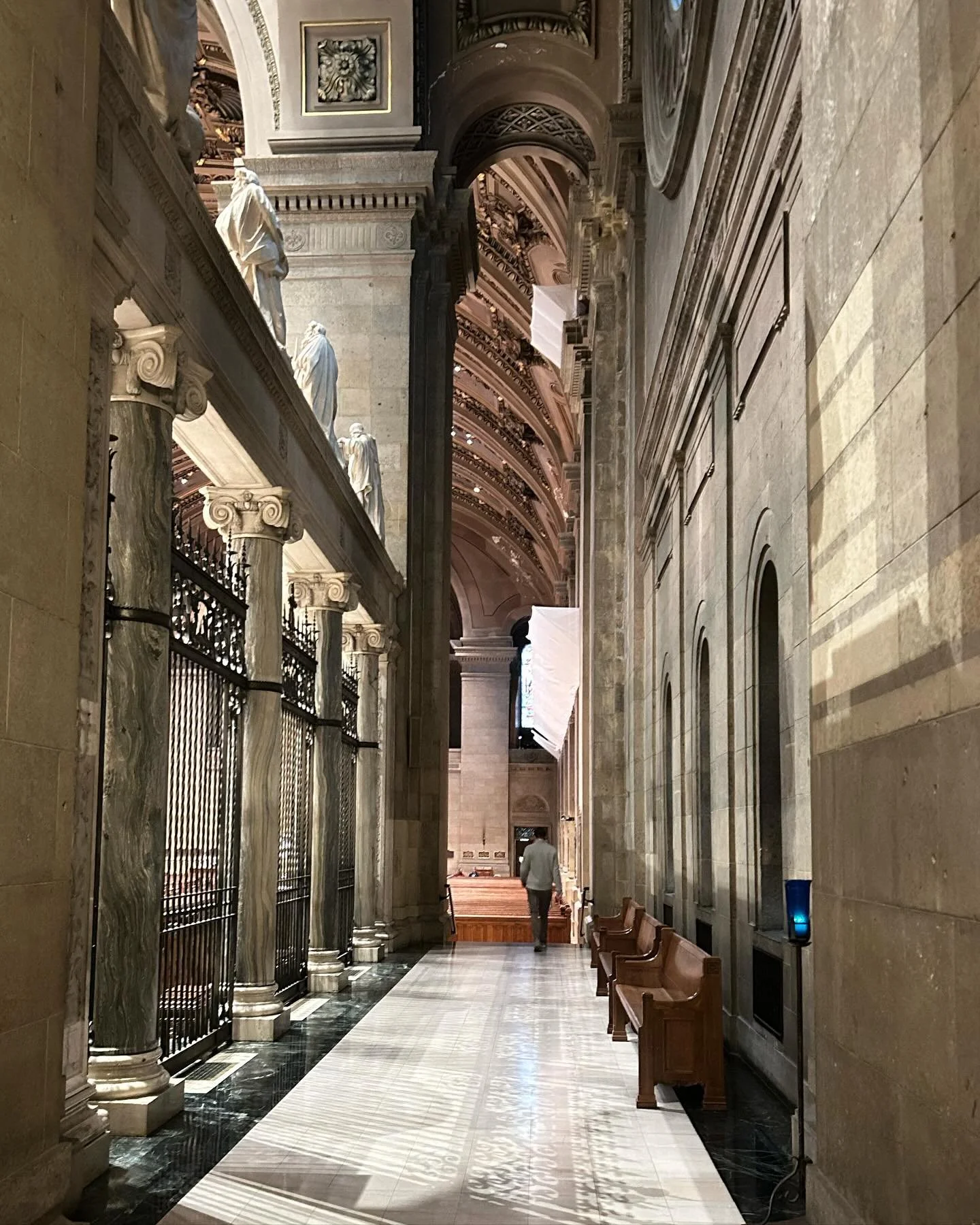 I took a private tour of The Basilica of Saint Mary in Minneapolis recently. This quick photo I took  illustrates how beautiful it is. I will never tire of learning about the architecture and artistry of historic buildings. #icaa #historicarchitectur