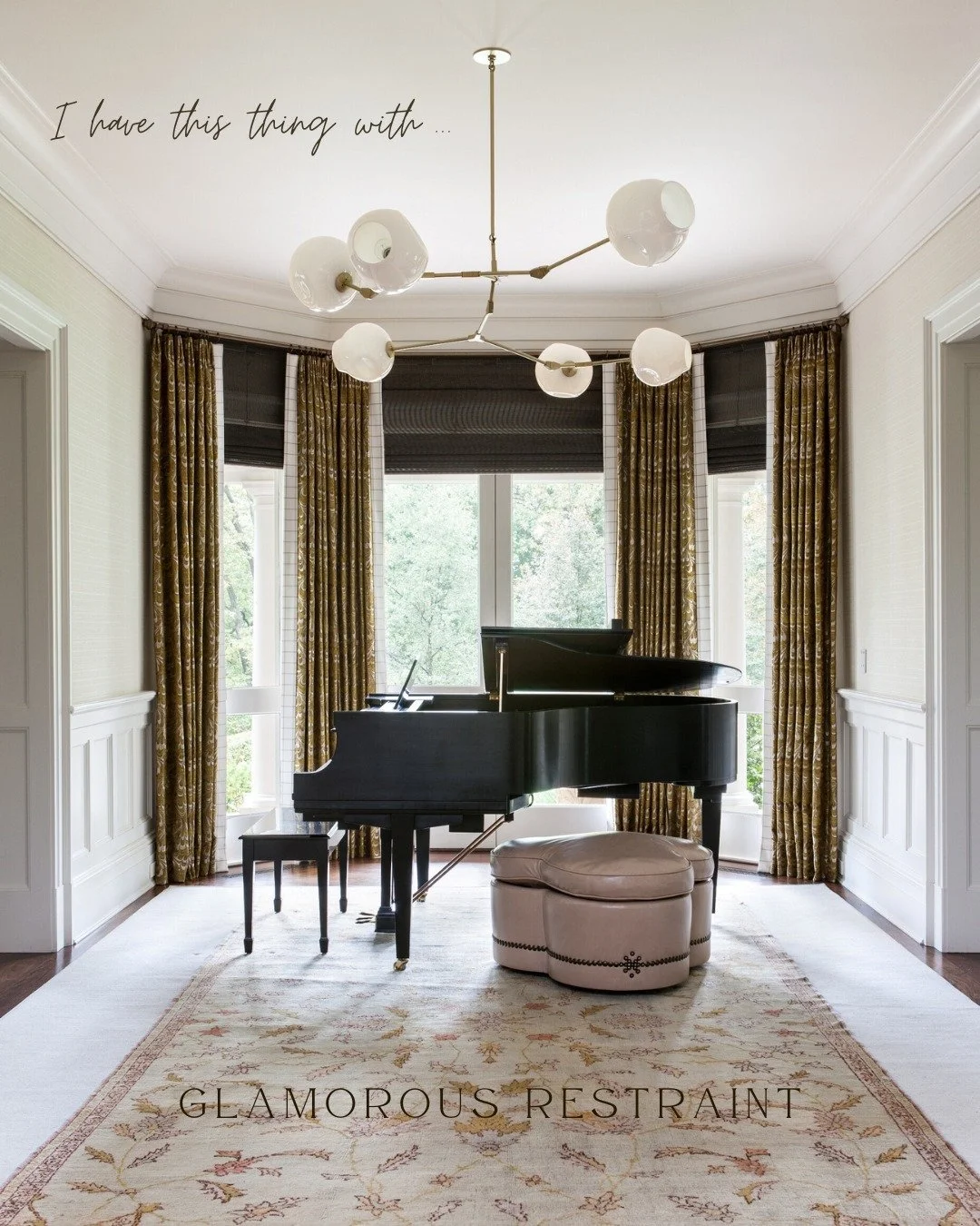 Glamorous restraint is the modus operandi for all our interiors regardless of style or function. It can lean formal or funky, and allows us enough freedom to be creative while staying true to our aesthetic. #huntleycodesign #interiordesigner #glamoro