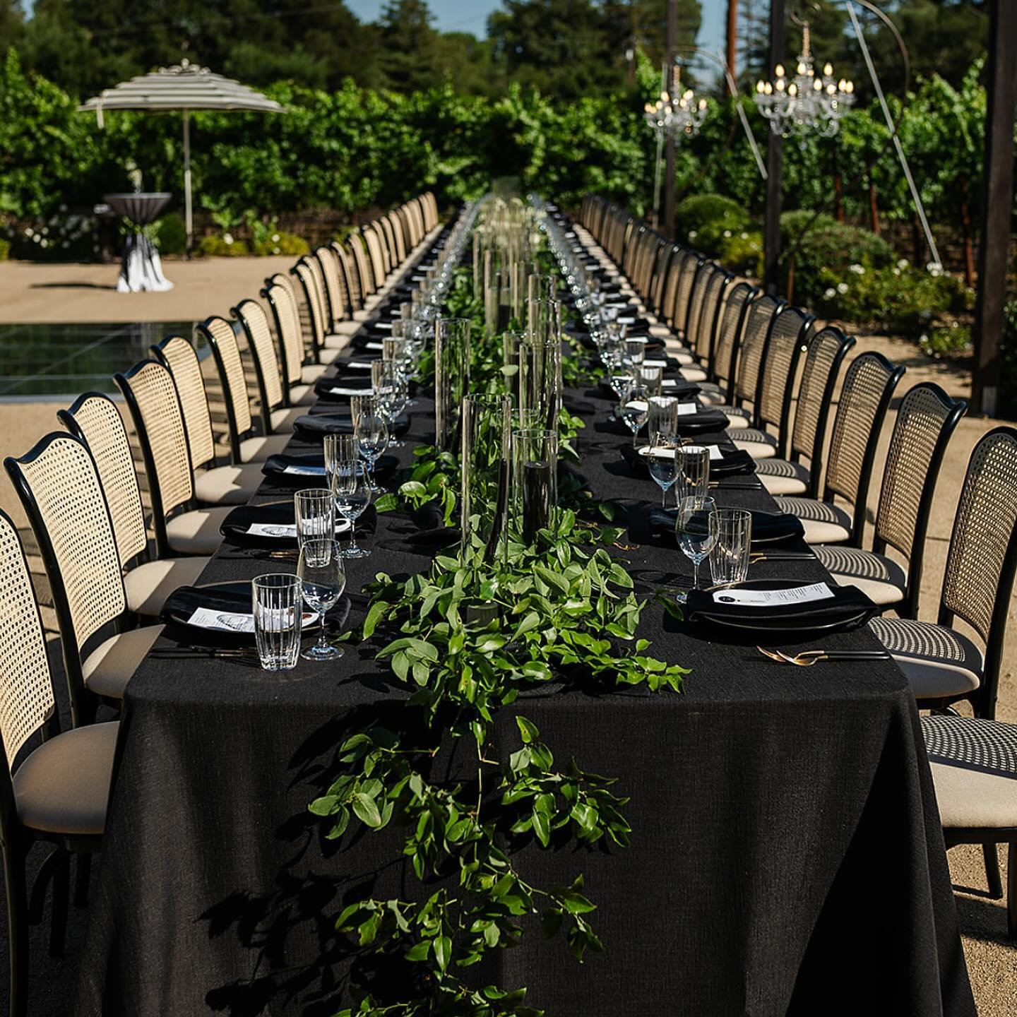 Black on black, a forever favorite.🖤
&bull;&bull;&bull; Captured by @amanis.photography | Planning+Design @planprepparty | Pros @mignonfloralco @encoreeventsrentals @brillianteventlighting @treposti_events

#allBlackdetails #planprepparty #destinati