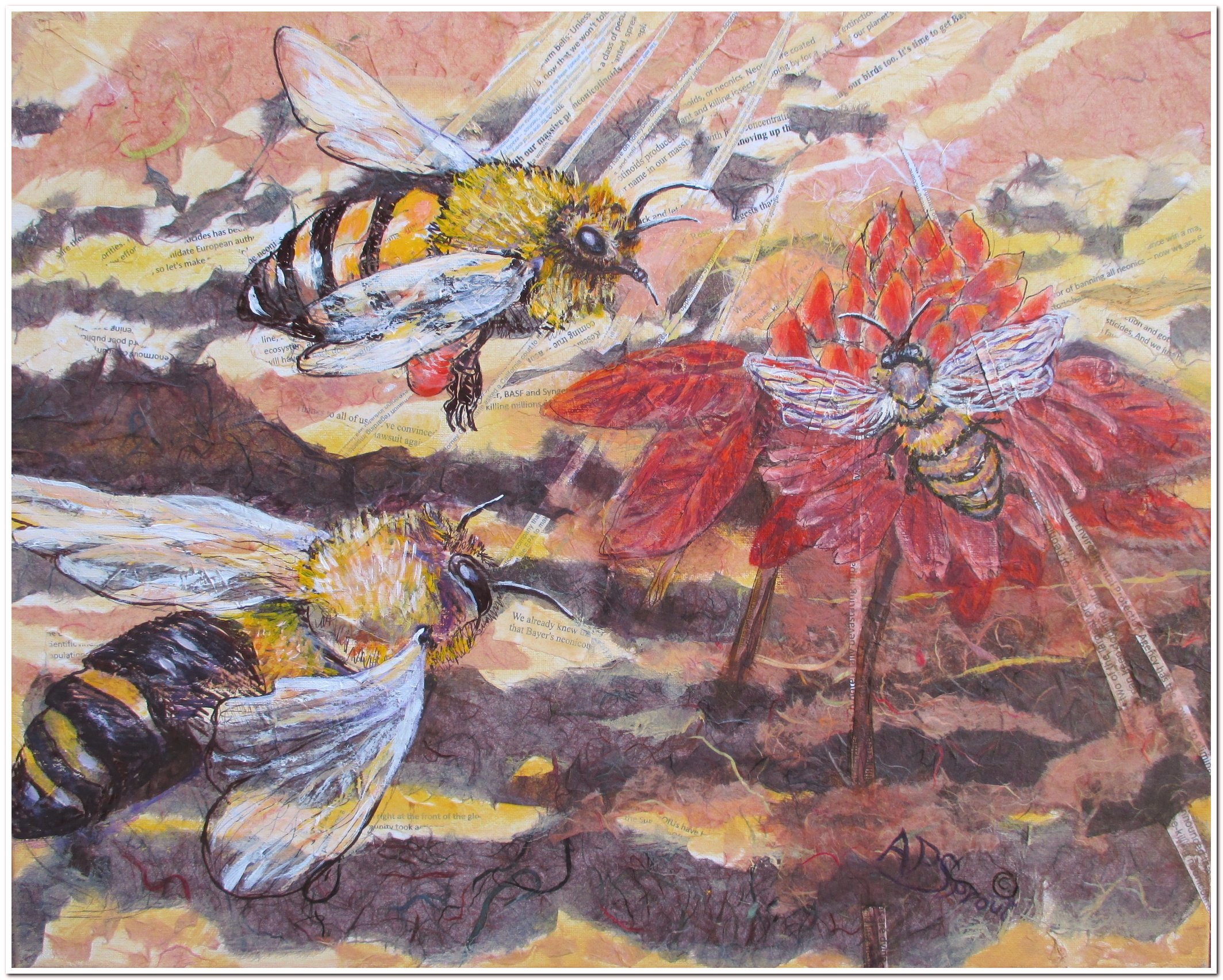 Sprout. Buzz Off, Roundup! Mixed Media 16 x 20 in..jpg