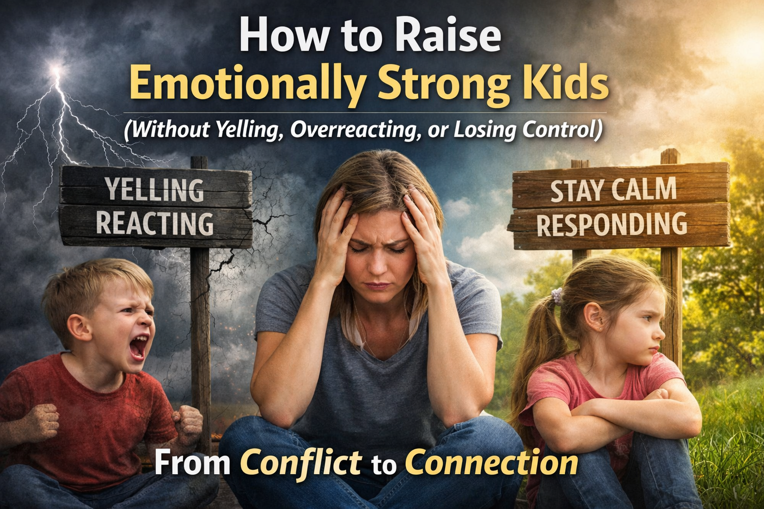 How to Raise Emotionally Strong Kids (Without Yelling, Overreacting, or Losing Control)