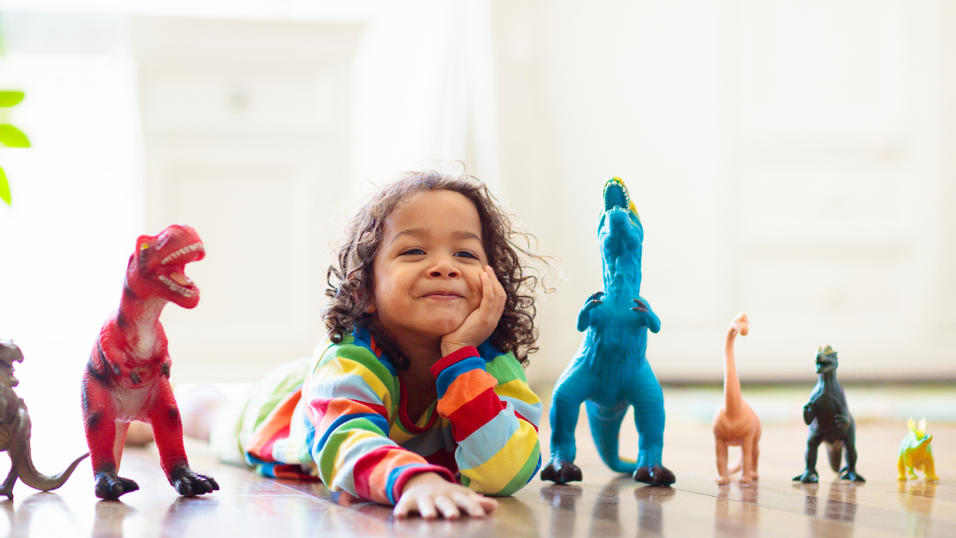 Child in play therapy playing with toys