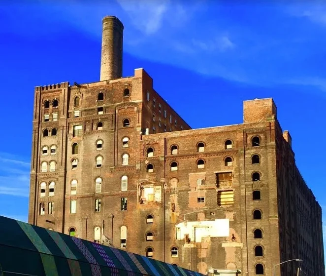 Old site of the Domino Sugar Refinery project in Brooklyn, NY. Photo via the Brooklyn Daily Eagle.