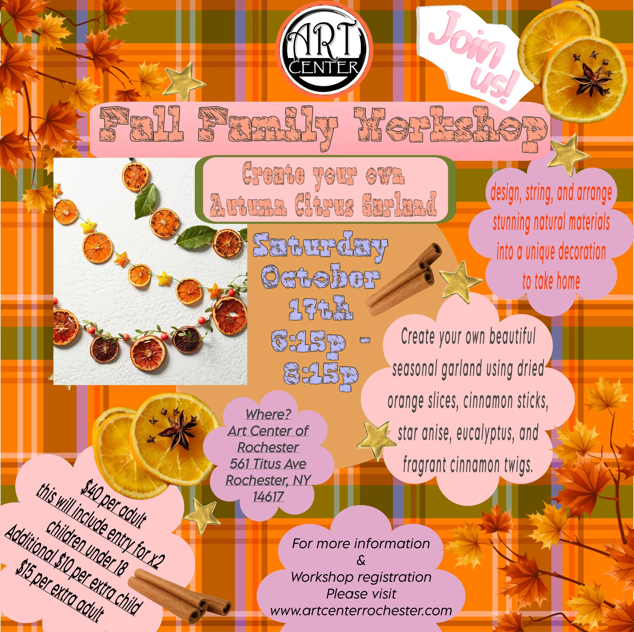  Family Night! Create your own Autumn Citrus Garland