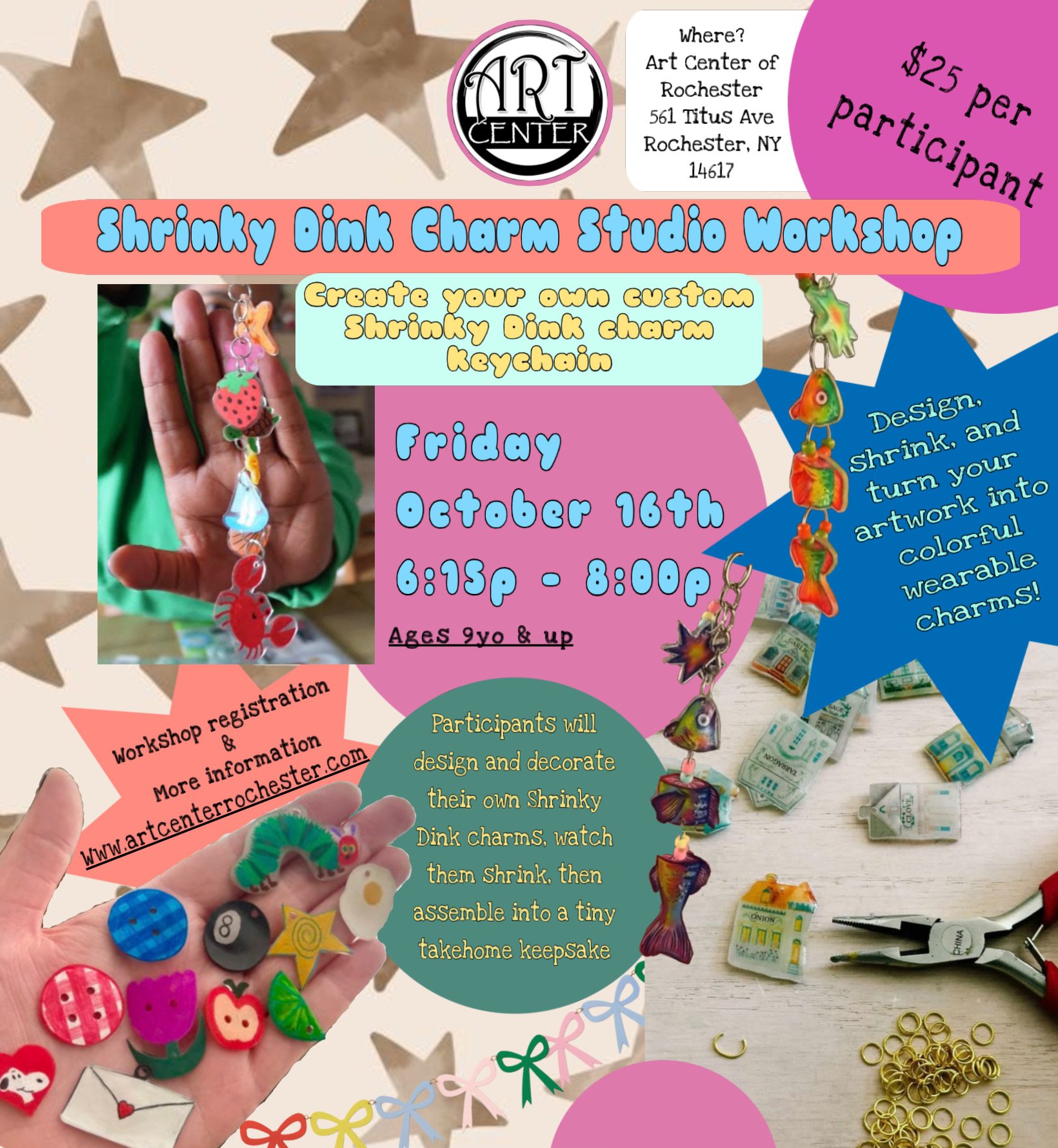 Shrinky Dink Charm Studio Workshop