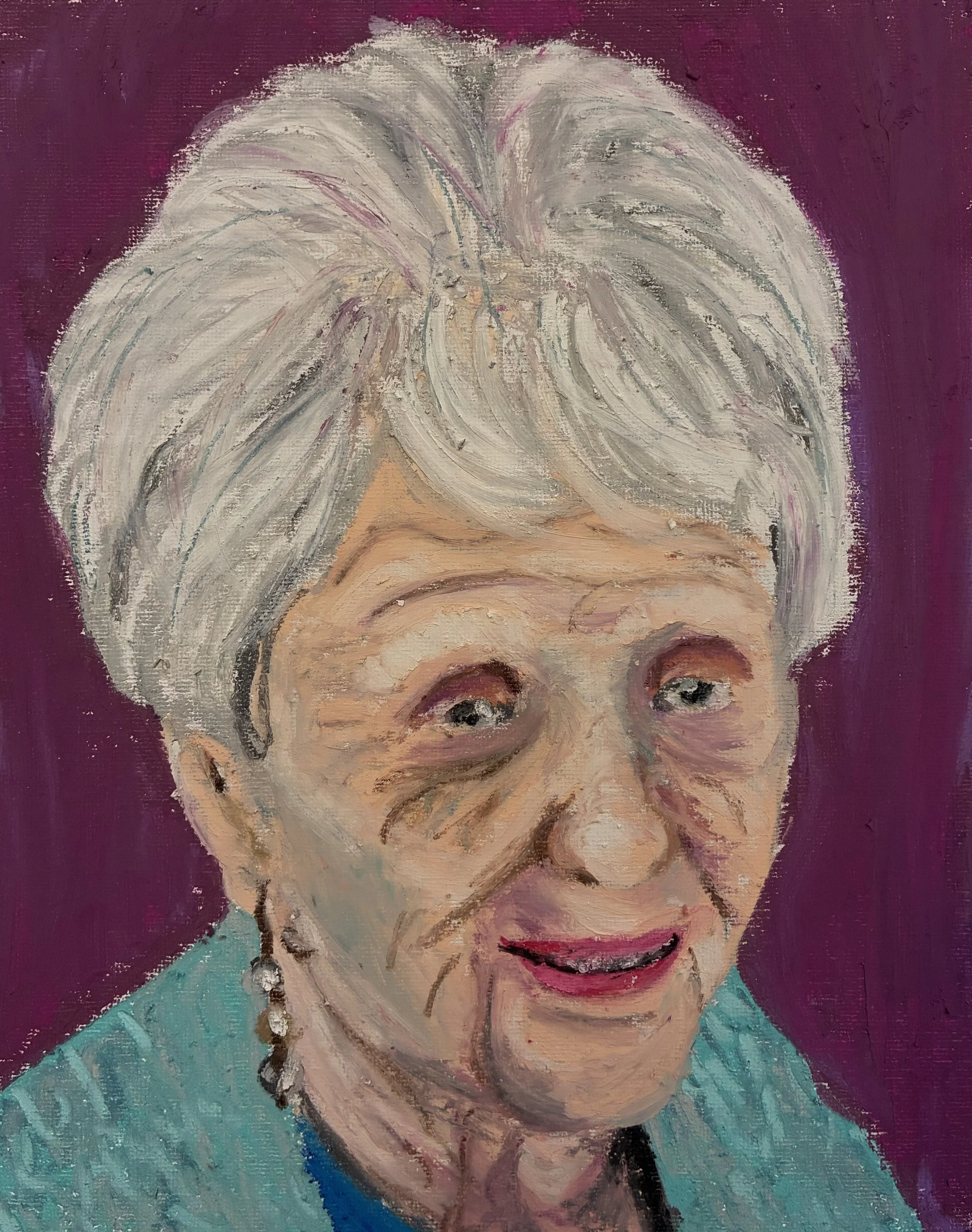 Expressive Oil Pastel Portrait 