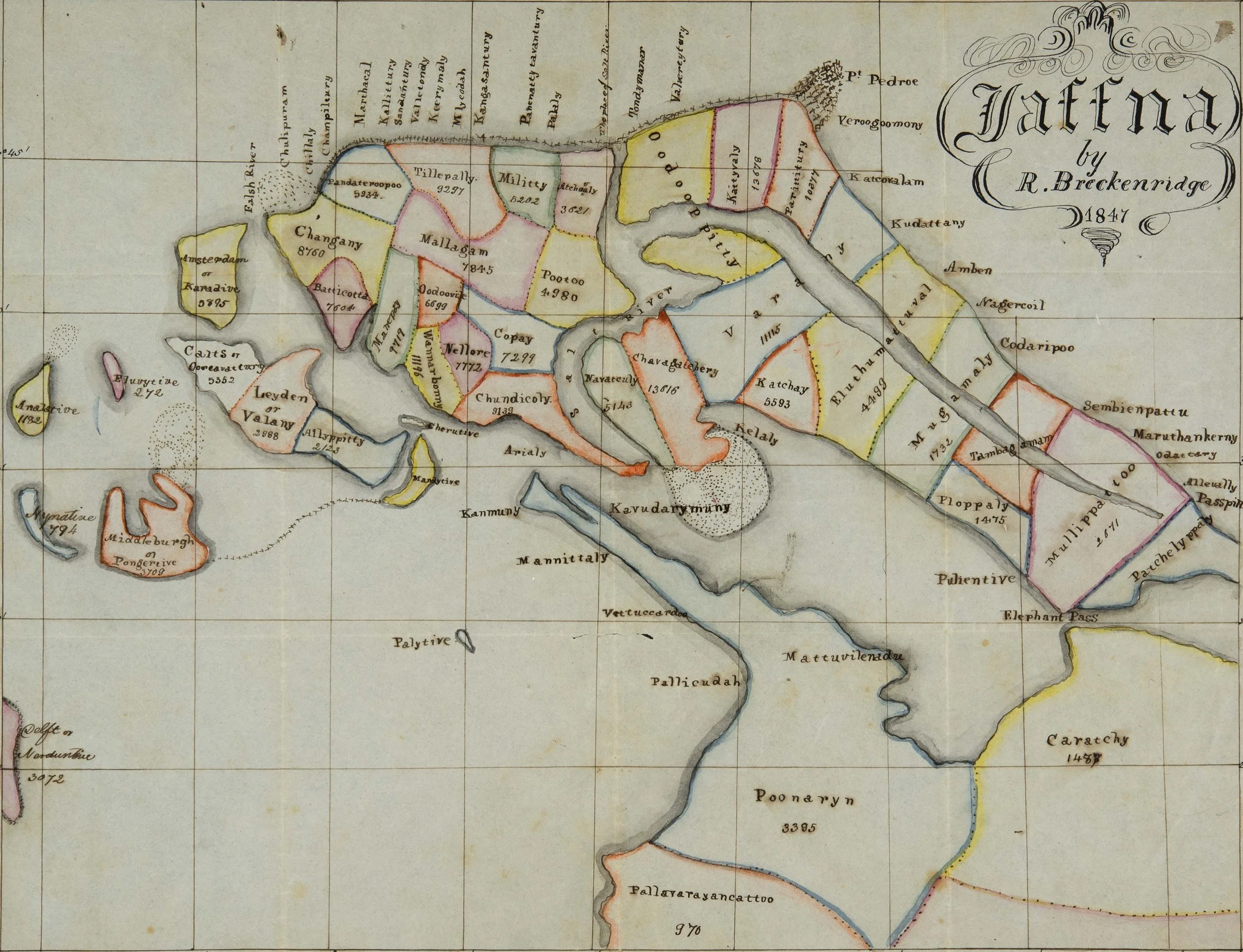 "Jaffna," Robert Breckenridge, 1847. Source: Mount Holyoke Archives