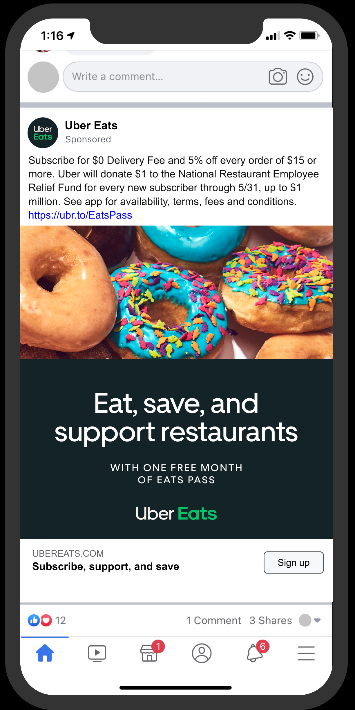 Uber Eats: full-funnel, social u2014 Jeffrey R Loibl