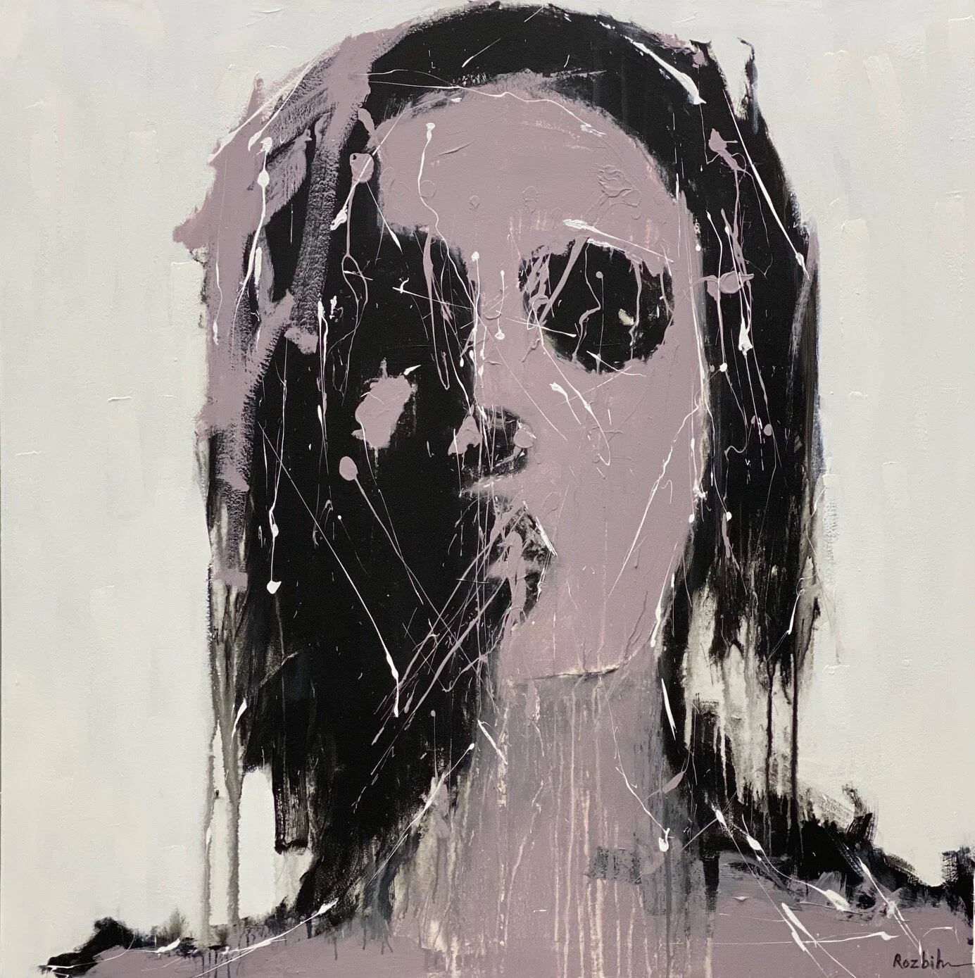  Acrylic, Plaster, Molding Paste, Charcoal and Pastel on Canvas. 40” x 48” 