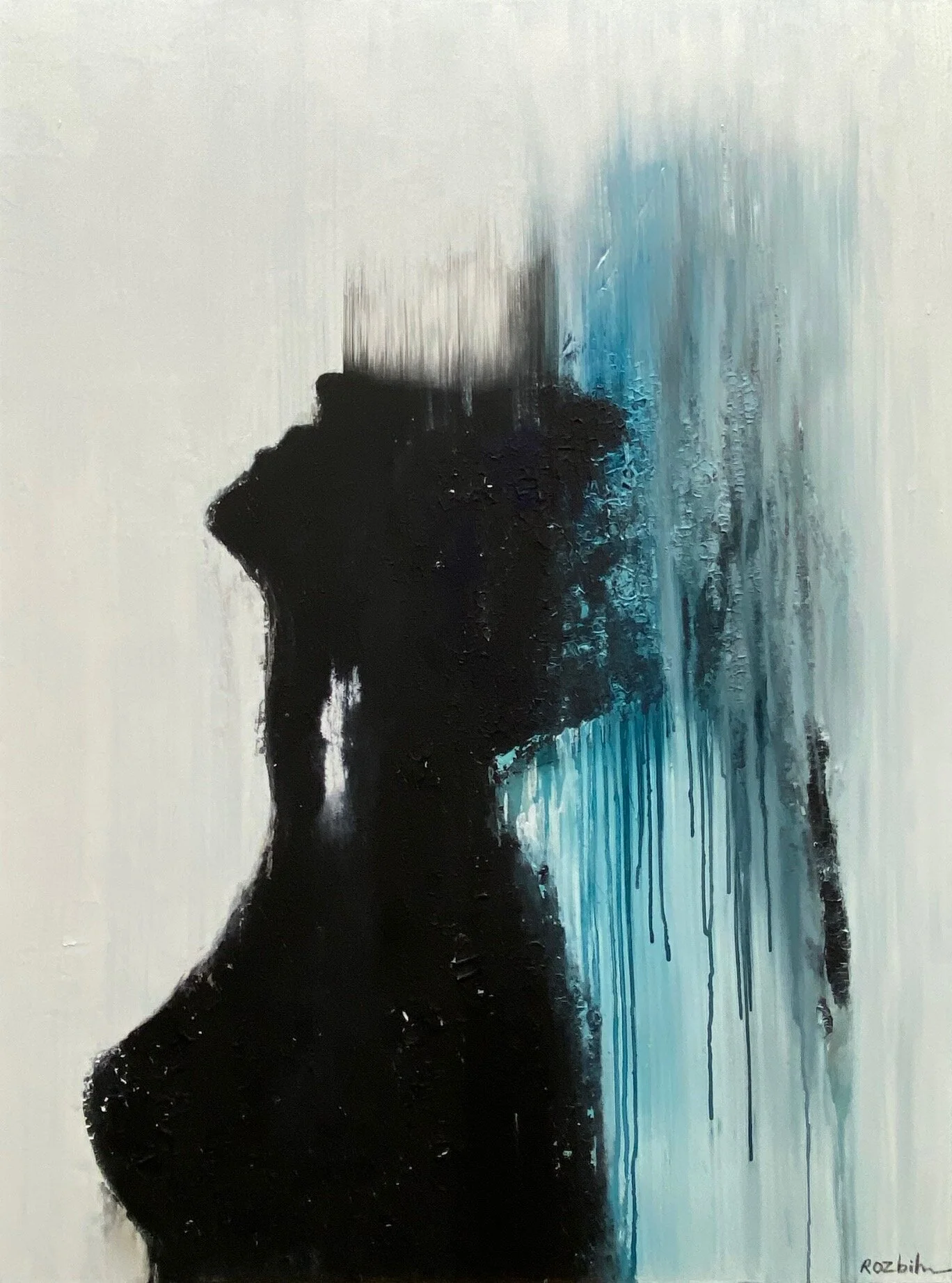  Acrylic, Plaster, Molding Paste, Charcoal and Pastel on Canvas. 36” x 48” x 1 1/2” in. 