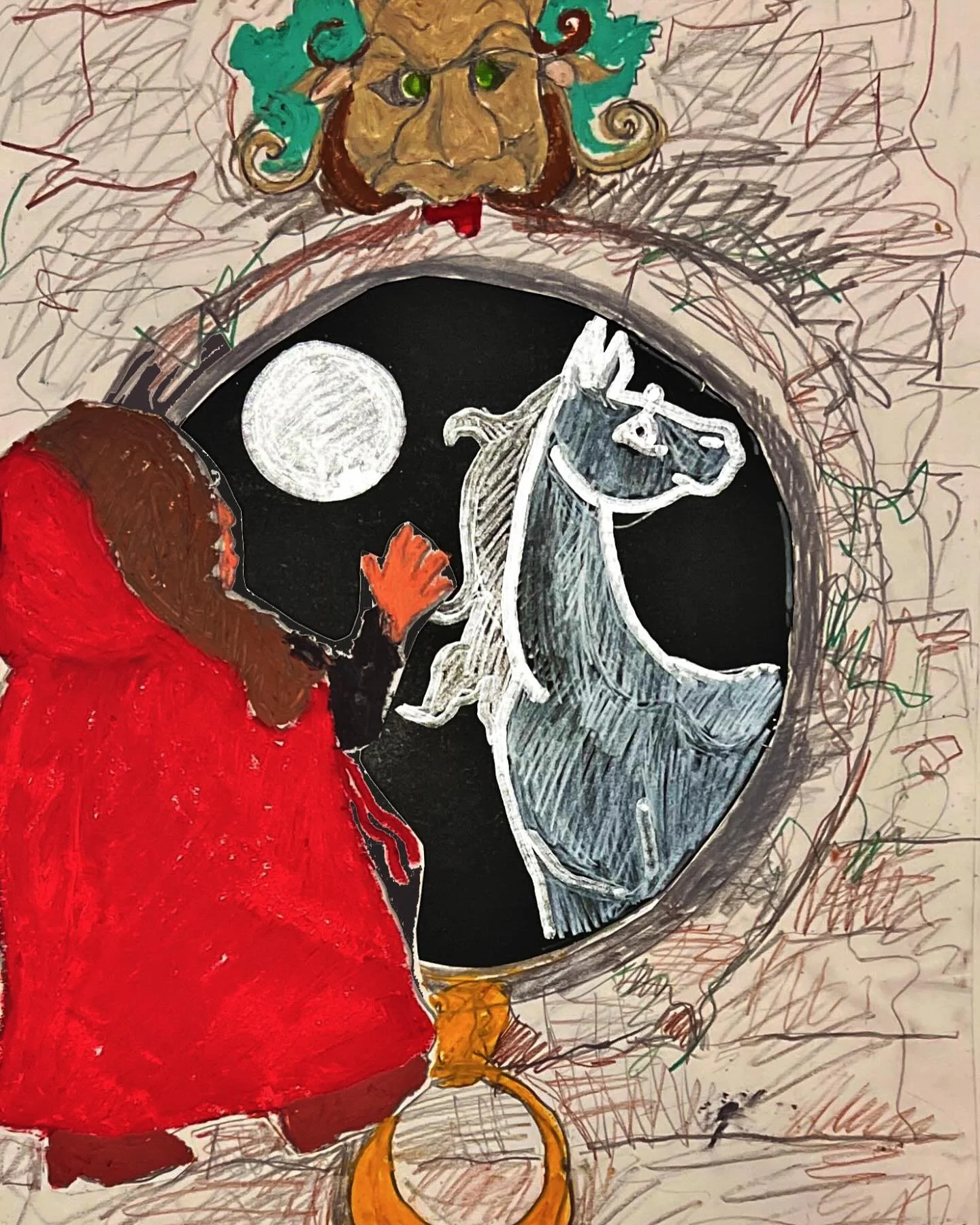 I&rsquo;ve started a course in drawing mythology through the Royal Drawing School. This was my first drawing for it, imagining gateways and portals. I used inspiration from fantasy films I loved as a child, including Labryrinth and The Last Unicorn. 