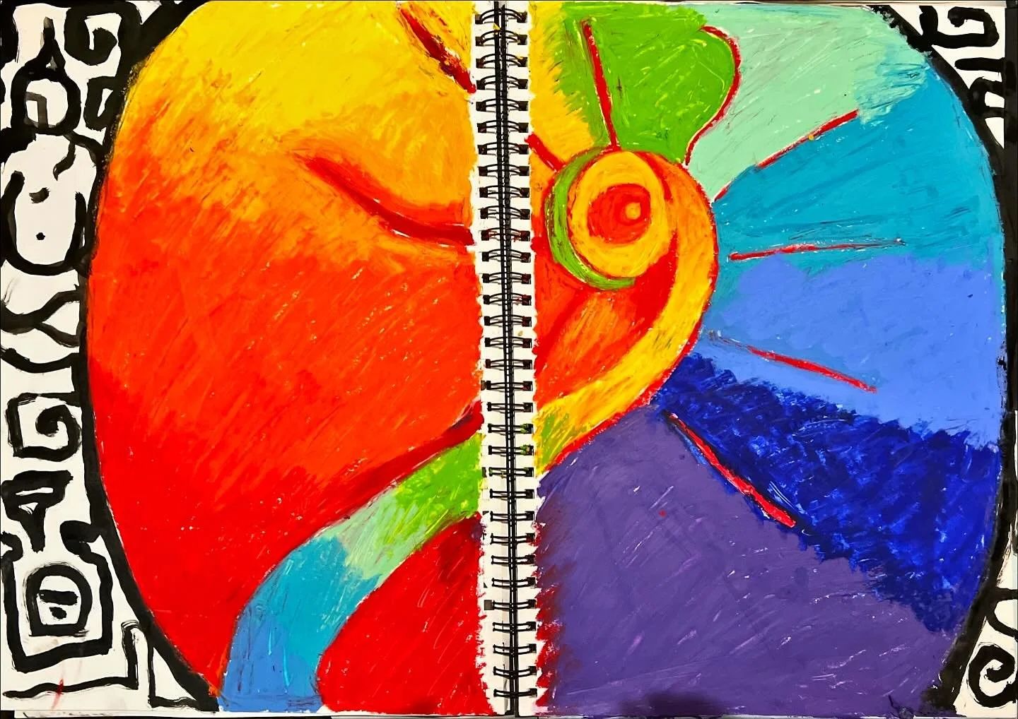 More mythology drawing course output: The rainbow spiral staircase with which to enter another dimension. 🌈
-
-
#art #rainbow #spiral #staircase #oilpastel #ink #blackink #mythology #drawing #rds