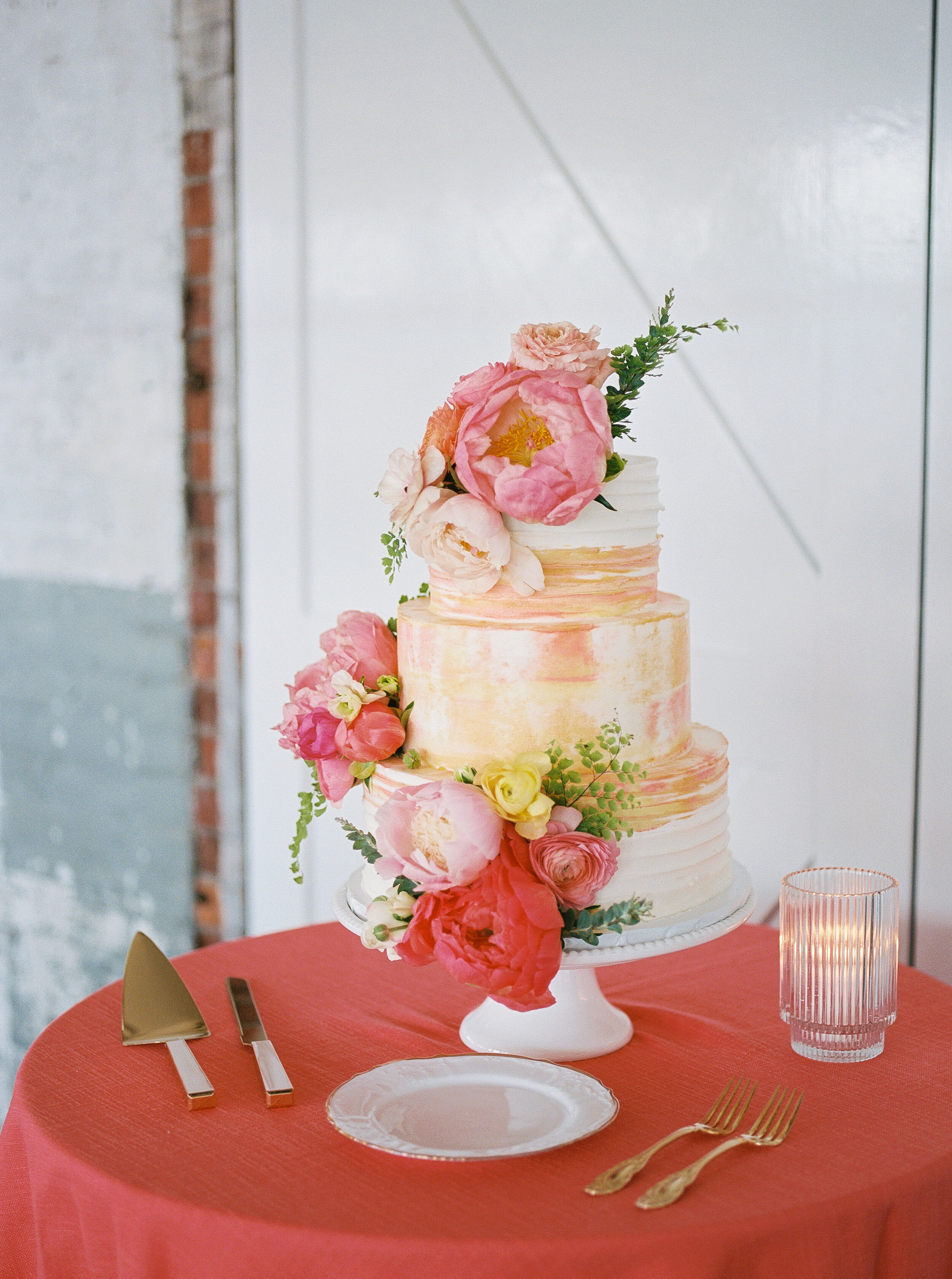 colorful-floral-stone-fruit-coral-wedding-stationery-fingerlakes-alexandra-elise-photography-scratch-bakeshop-painted-cake