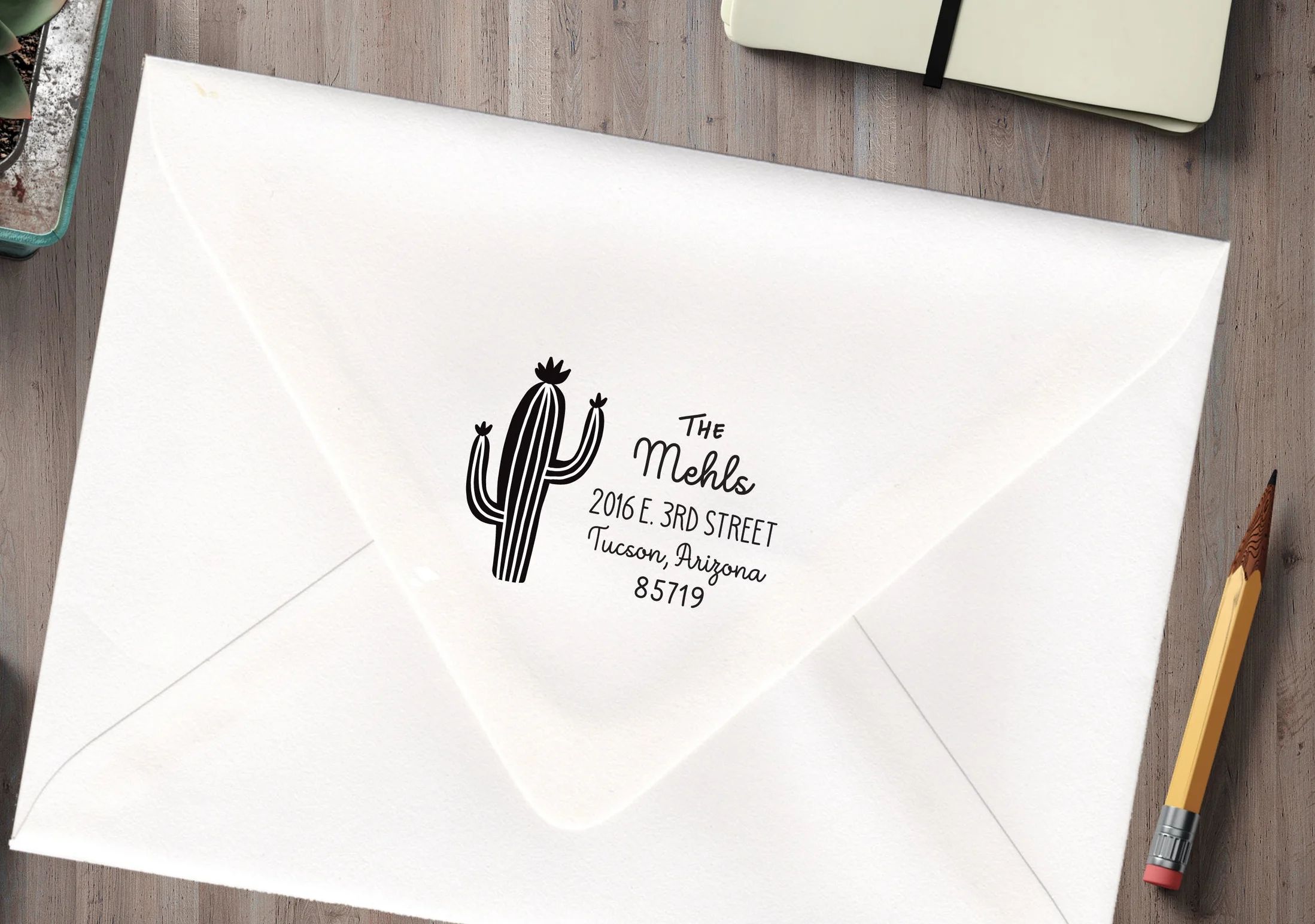 Cactus Return Address Stamp