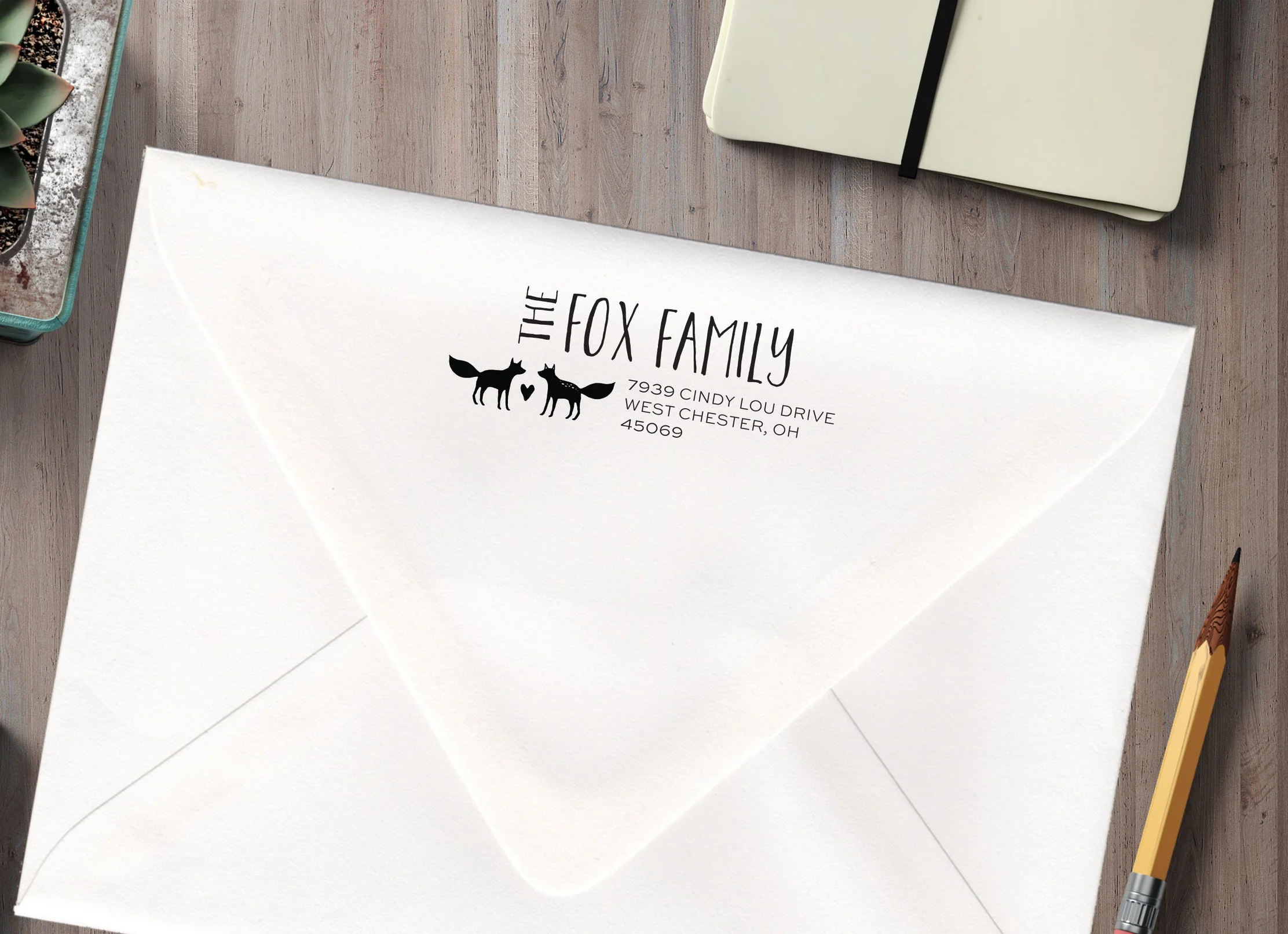 Fox address stamp