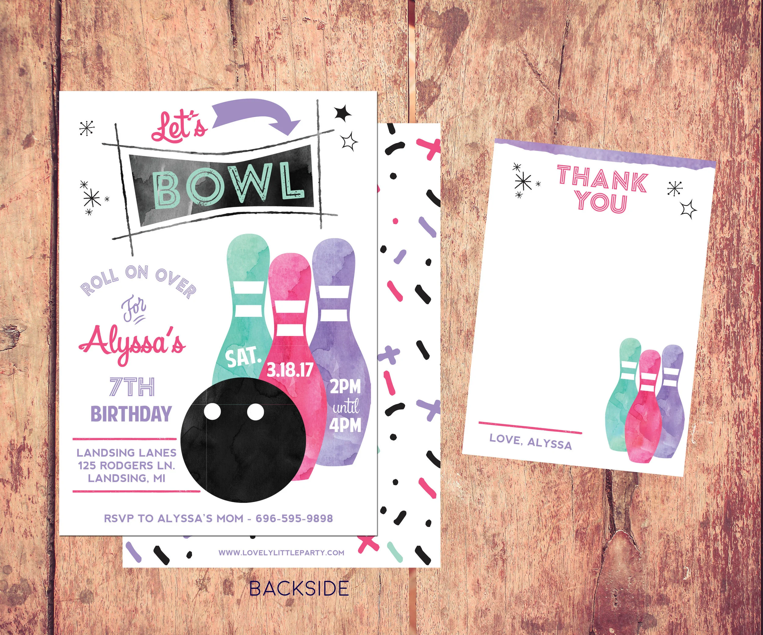 girls birthday invitation