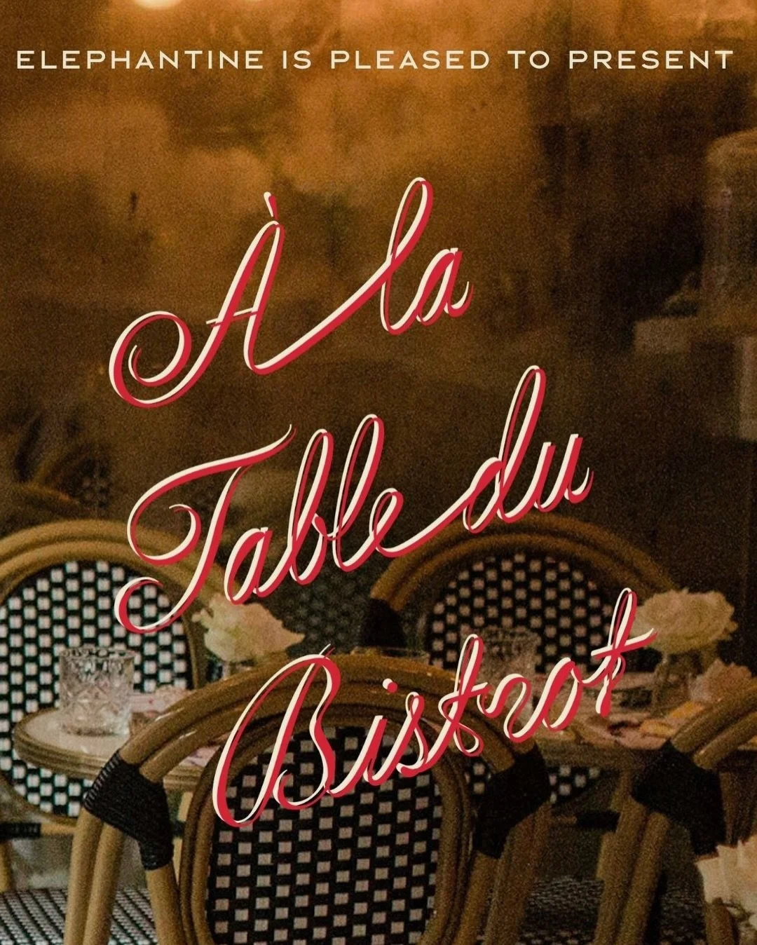 You are cordially invited to join us in Portsmouth for &Agrave; la Table du Bistrot.

Our winter dinner series has become a cherished part of our yearly offering. It is an event we look forward to as a way to connect to the feeling of a particular pl