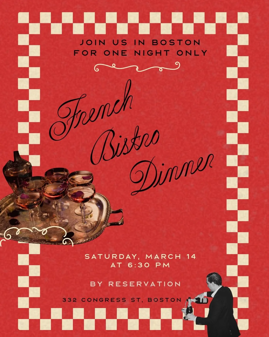 We are bringing our French winter dinner to Boston for one evening only 🕯️ This Saturday, 3/14 at 6:30pm 🕯️

Reserve now on our website or through the link in our bio
