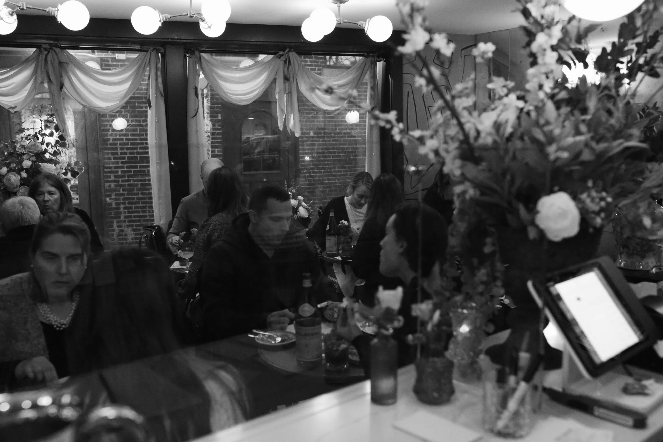 French bistro dinner details at Elephantine Bakery in Portsmouth, NH