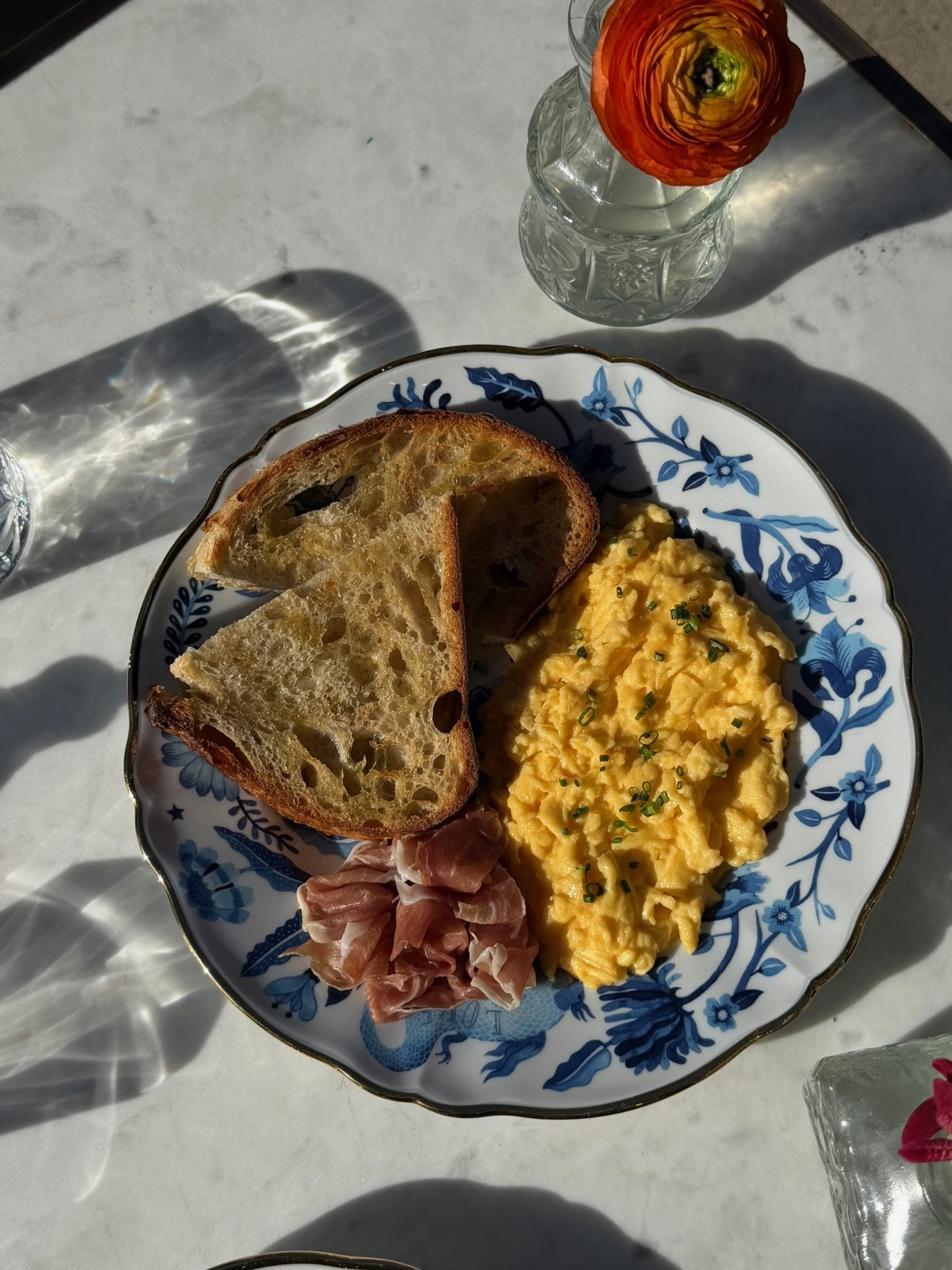Soft scrambled eggs served at Elephantine Bakery in Boston’s Fort Point neighborhood near the Seaport