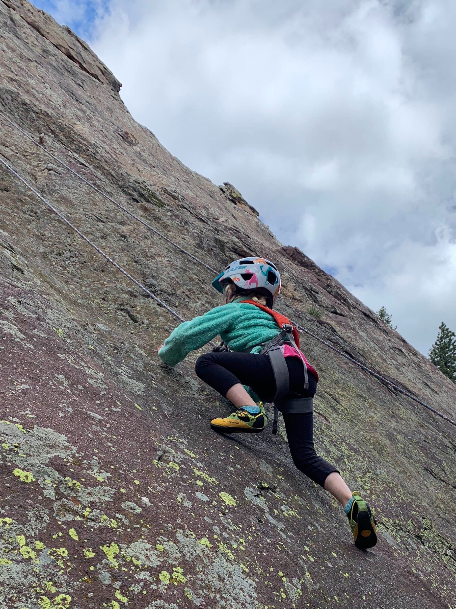 Carys's First Climb on the Boulder Flatirons