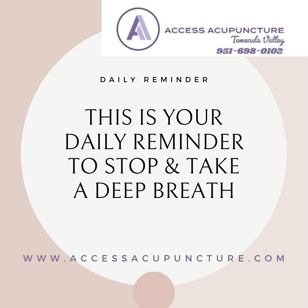 Happy Wellness Wednesday! Take a deep breath, release all your stress by getting a relaxing Massage or healing Acupuncture session. What are you waiting for? Call 951-698-0102 today. #acupuncture #accessacupuncture #wellness #massage #wellnesswednesd