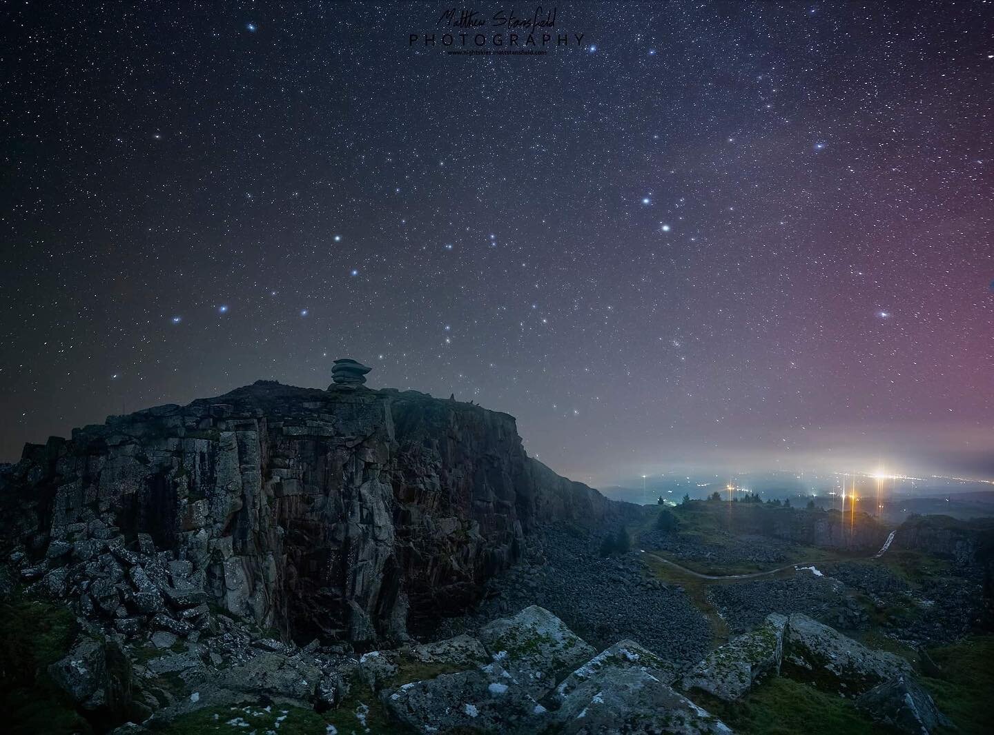 Cheesewring - Bodmin
Web: www.nightskies.mattstansfield.com 

Sunday night was my first astro shoot off 2021. I took a chance and journeyed the short distance down to Bodmin to photograph the Cheesewring. The Cheesewring is a rocky stack close to Min