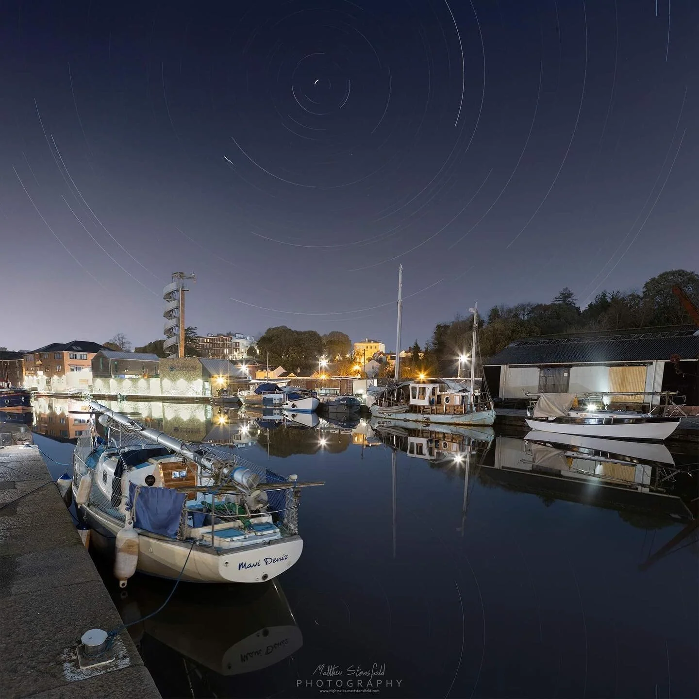 Exeter Quay - Devon
Web: www.nightskies.mattstansfield.com
Lastest Youtube: https://youtu.be/HdOz_imGWfk

Last night, I embarked on some city astrophotography. Or should I say lazy astrophotography, as this location is only a 5-minute stroll from whe