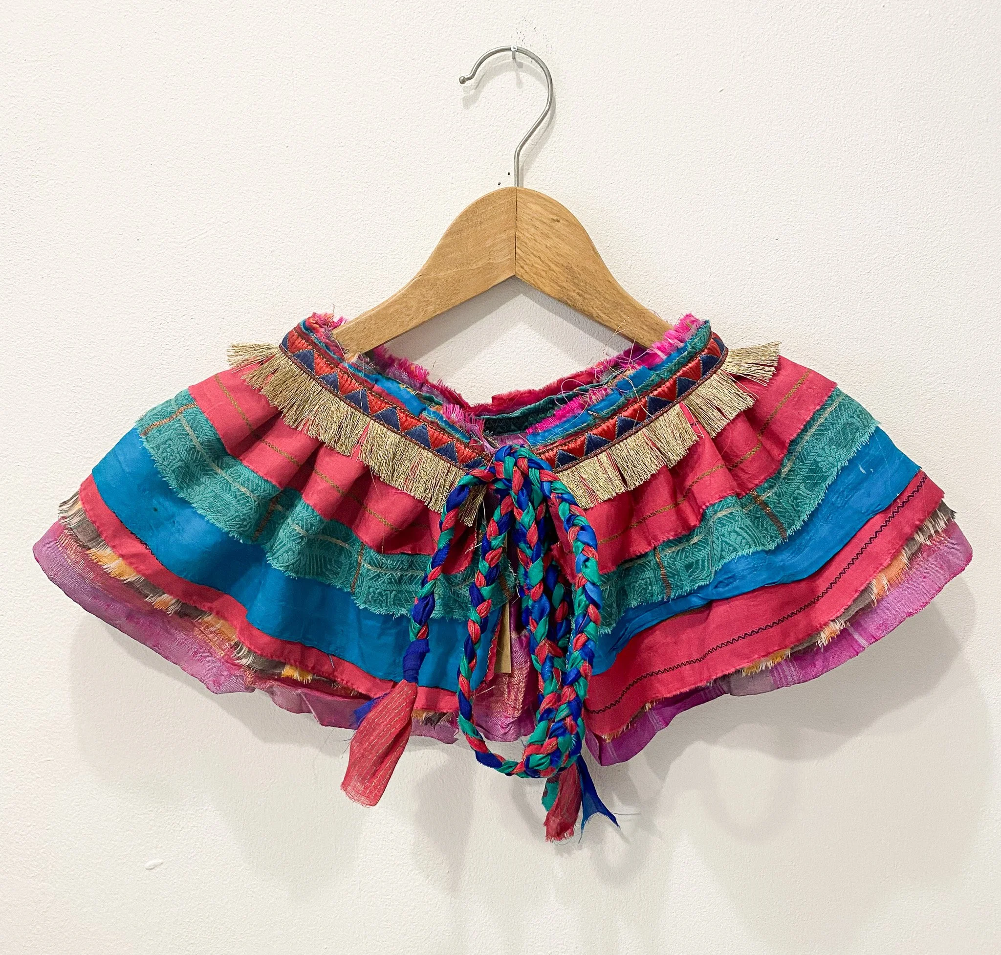 Silk Sari Ruffle Collar - Melody
