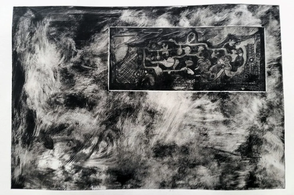 Summa Shing, Untitled, drypoint on hahnemuhle paper, 29cm x 21cm.