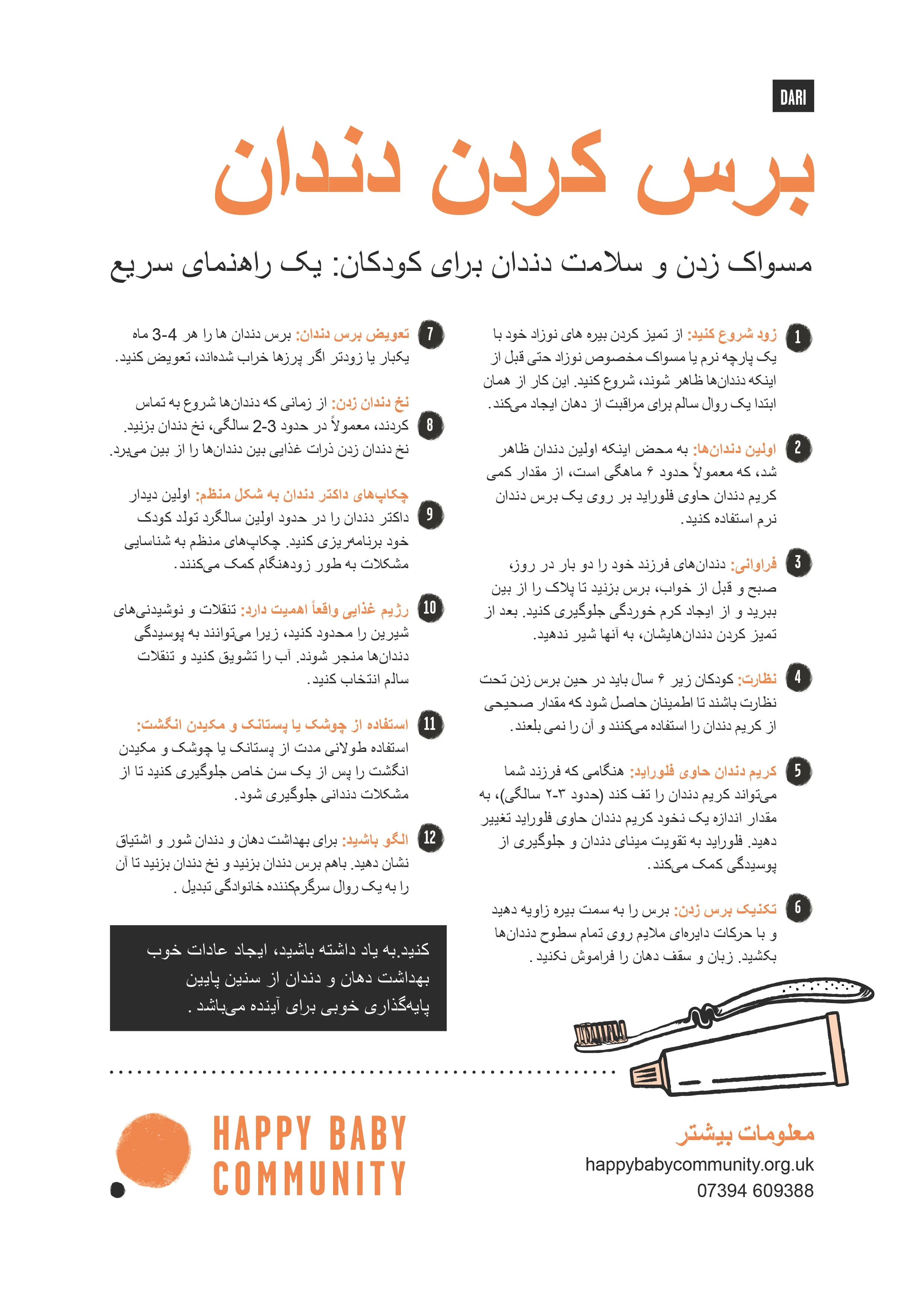 Teeth Brushing (Dari)