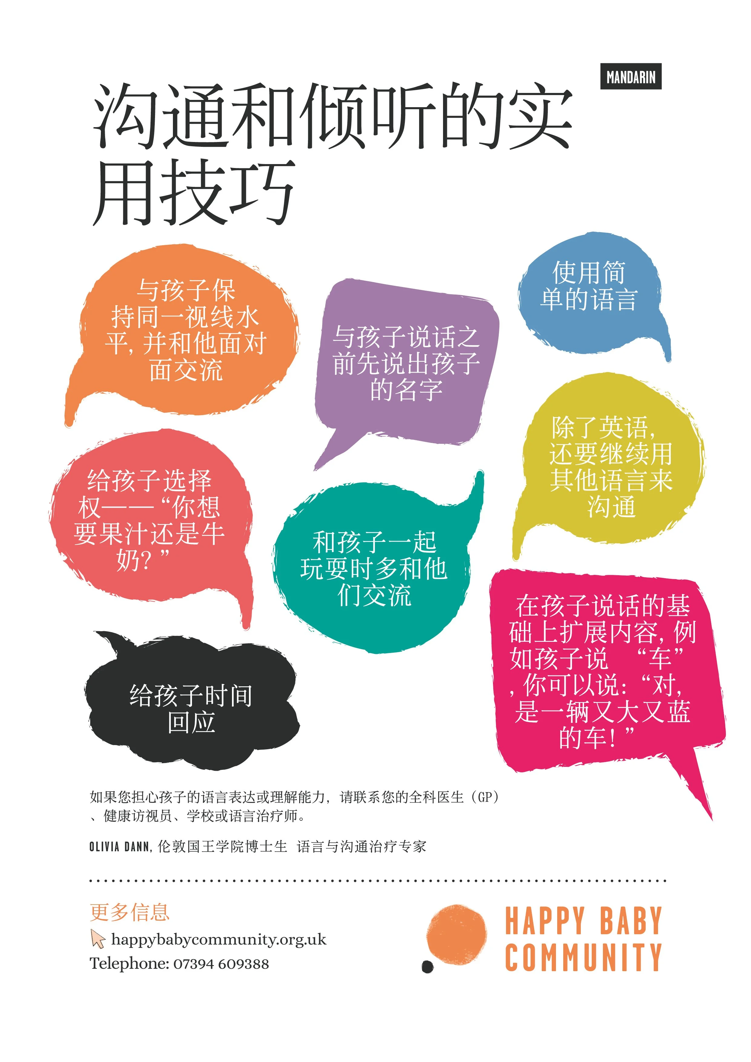Speech &amp; Language Top Tips (Mandarin)