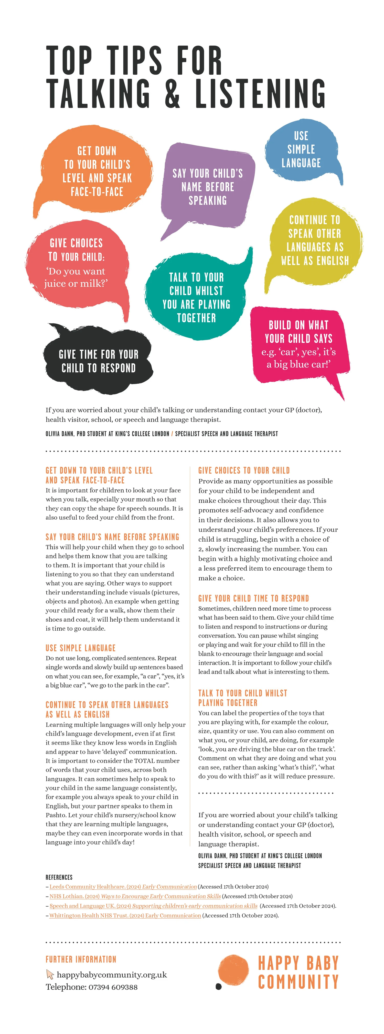 Speech & Language Top Tips — Happy Baby Community