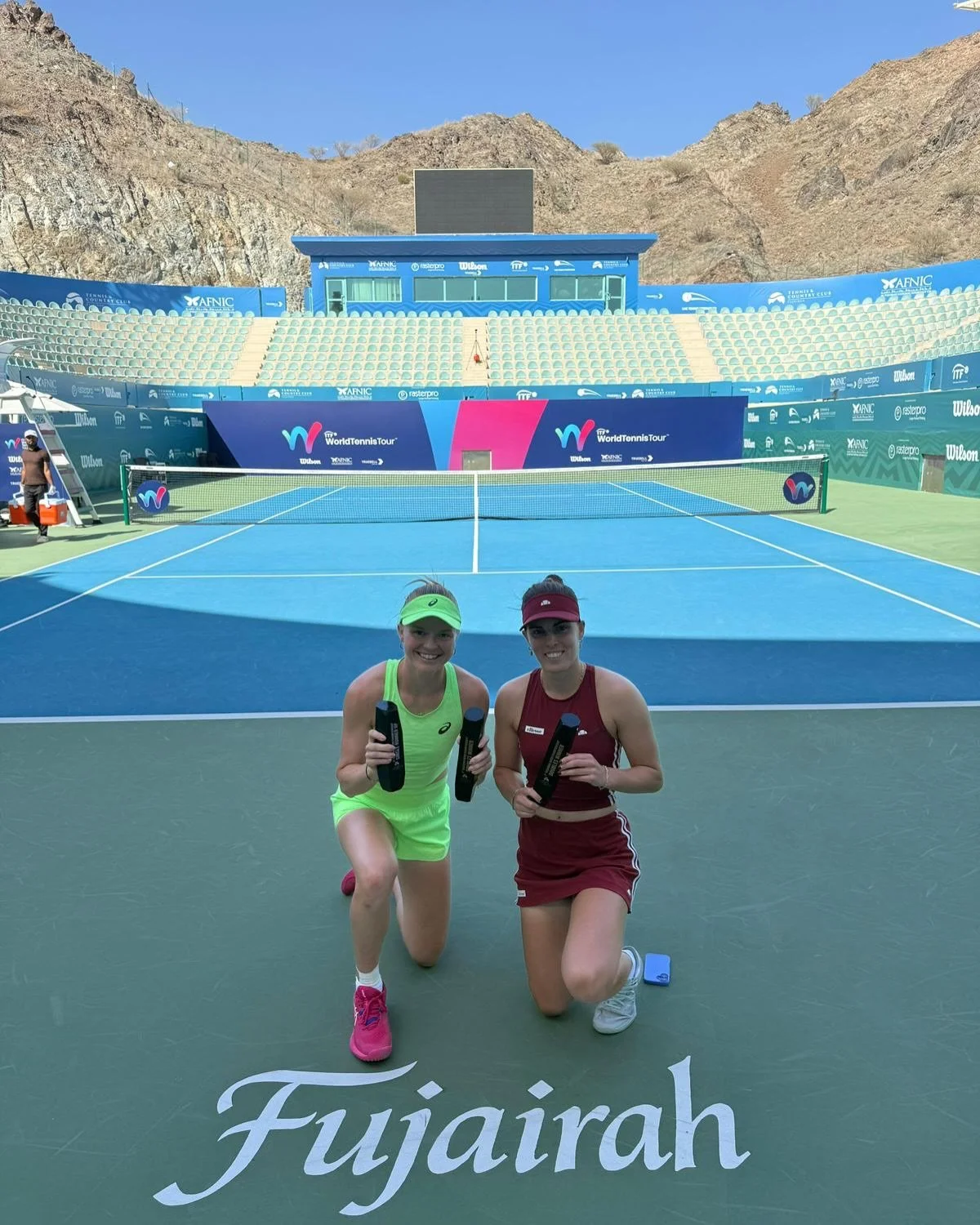 Traded the boot for a trophy😊 Singles finalist &amp; doubles champion in Fujairah🎾 Grateful for this week and the recovery I&rsquo;ve made so far, only getting healthier and stronger!🏆 @asicstennis