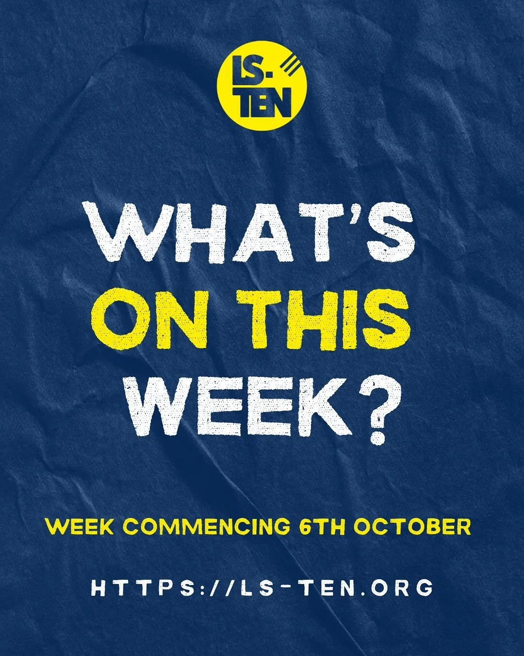 What&rsquo;s on for week commencing 6th october