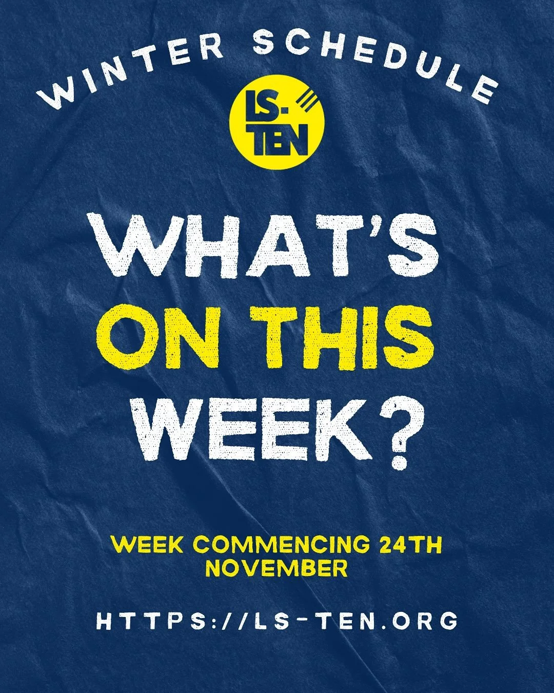 WHATS ON FOR WEEK COMMENCING 24th