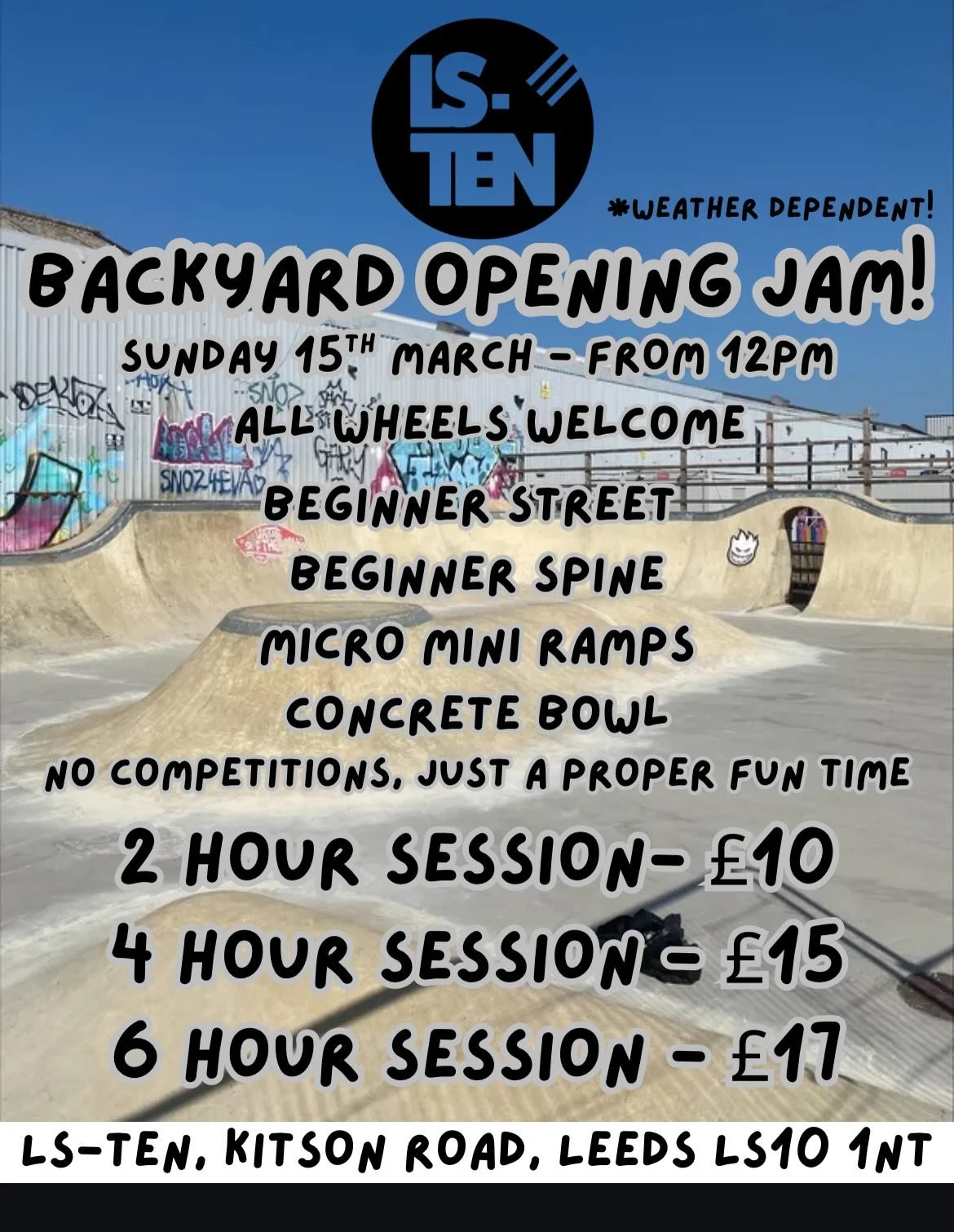 Backyard Opening Jam!

☀️*Sunday 14th March*☀️

Our team has been working hard over the last few weeks, fixing cracks, pouring concrete, painting, sealing the floor, they&rsquo;ve done it all.

Come join us this Sunday for an open jam. No competition