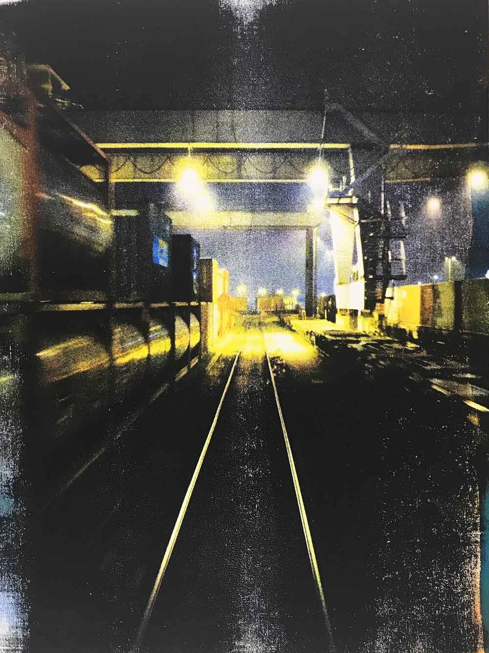 "Basel 06" 4 color handpulled screenprint on wood 80x60cm