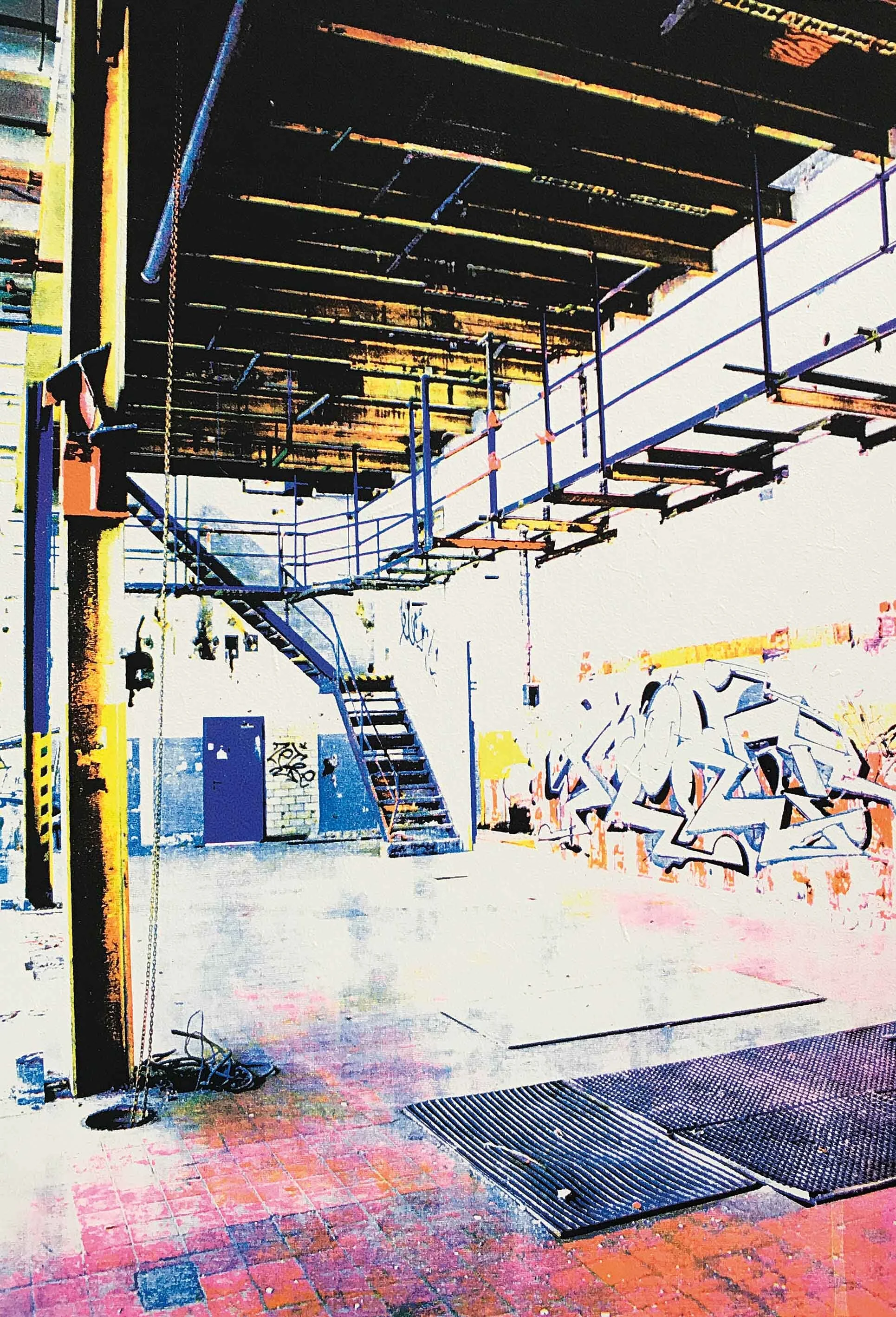 "Lofo IV" 4 color handpulled screenprint on wood 40x30cm