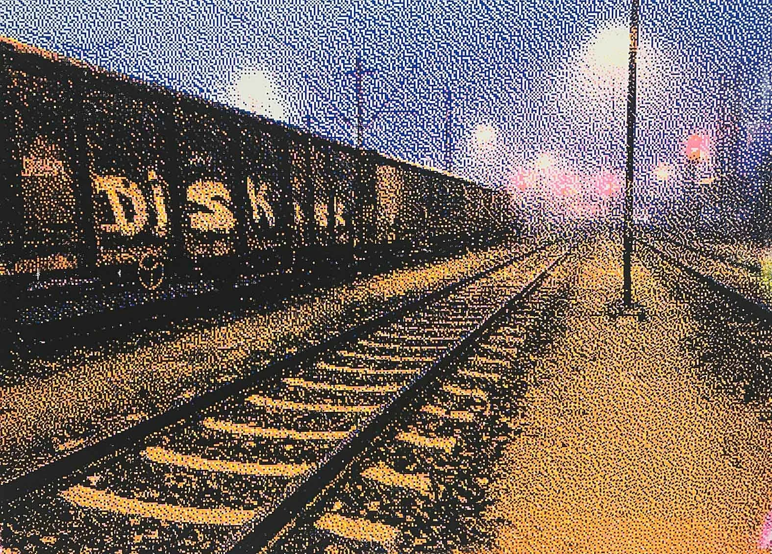 "Yard Weil am Rhein 02" 4 color handpulled screenprint on wood 80x60cm