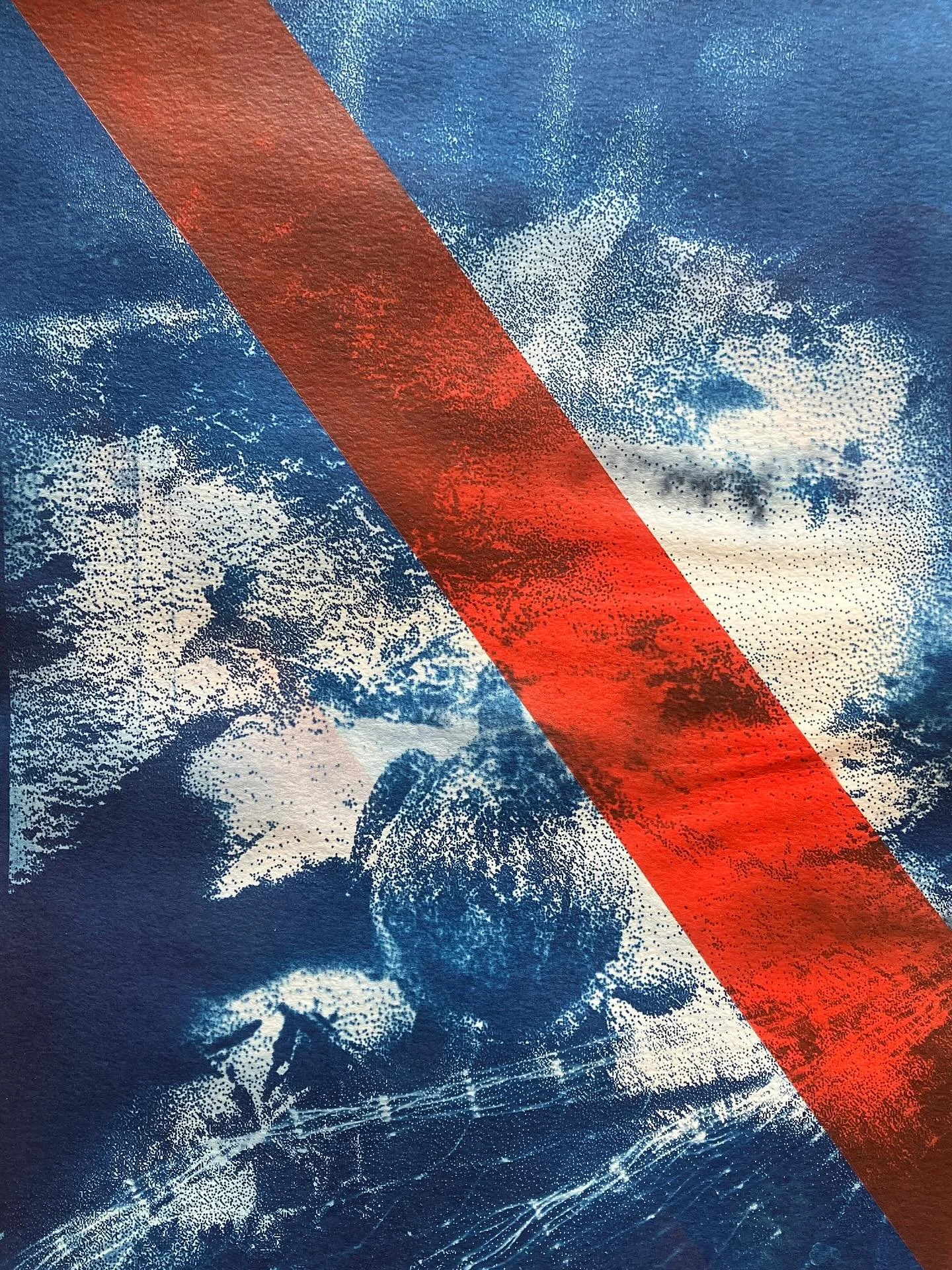 "Tioman“ aus der Serie „Cyanotopie - Das Meer als Archiv“ | Cyanotypie auf Papier 40x30cm | 2025 