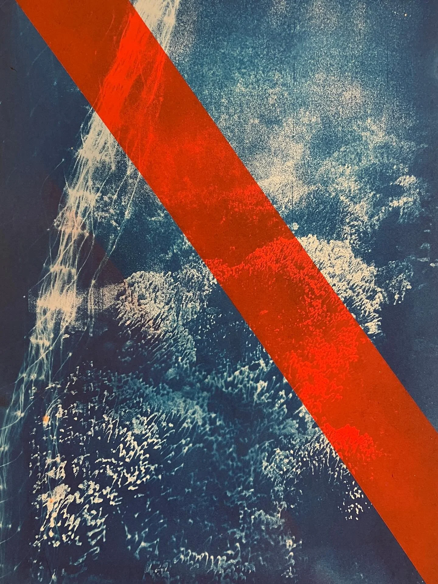 "Tioman II“ aus der Serie „Cyanotopie - Das Meer als Archiv“ | Cyanotypie auf Papier 40x30cm | 2025 