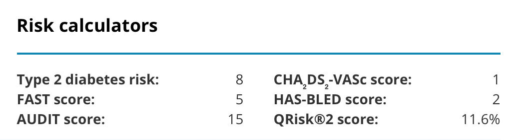 Risk calculators